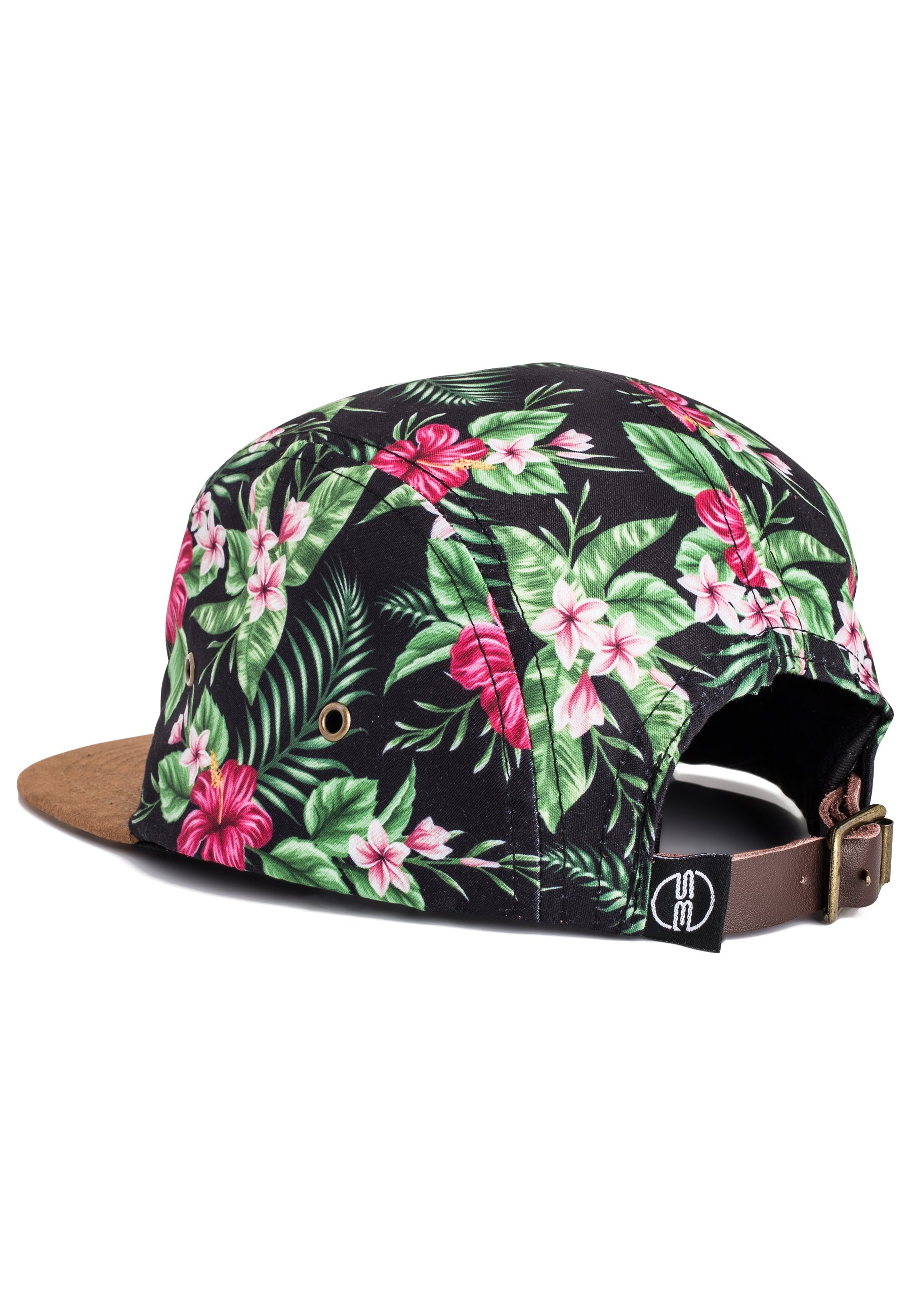 Blackskies-Oahu-5-Panel-Cap-Floral-Suede-Back