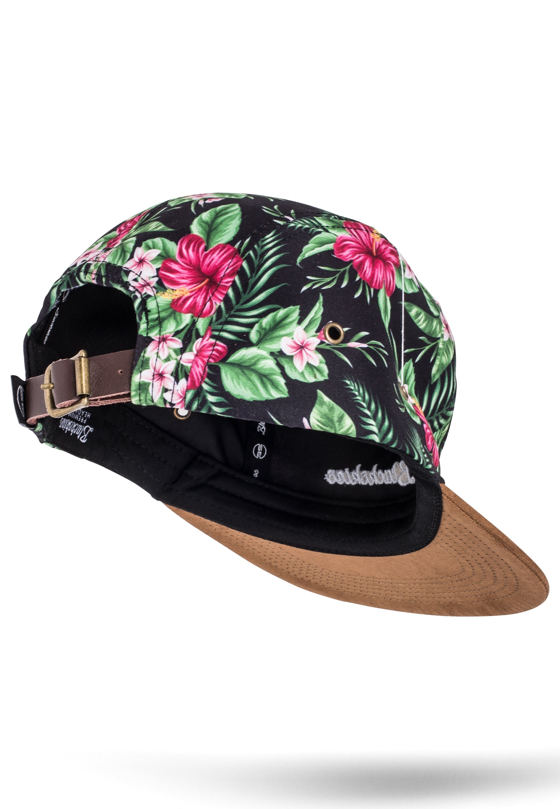 Blackskies-Oahu-5-Panel-Cap-Floral-Suede-Bottom