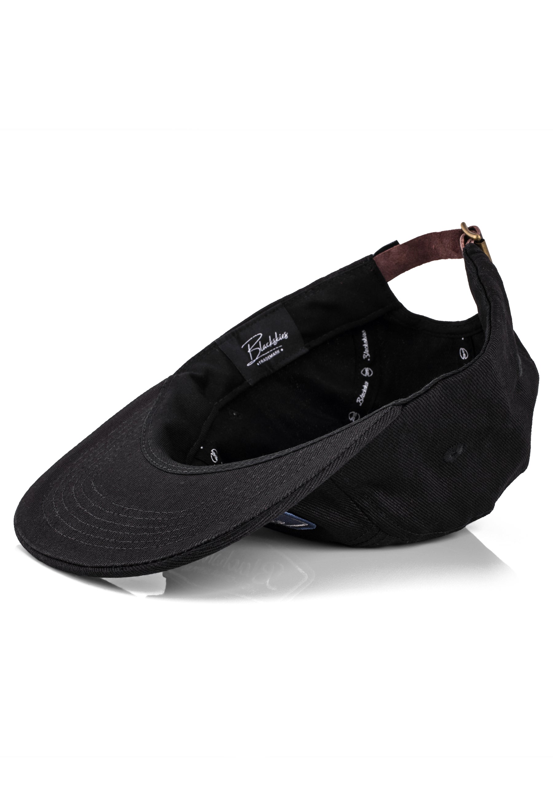 Blackskies-Oasis-5-Panel-Hat-Black-Flat-Brim