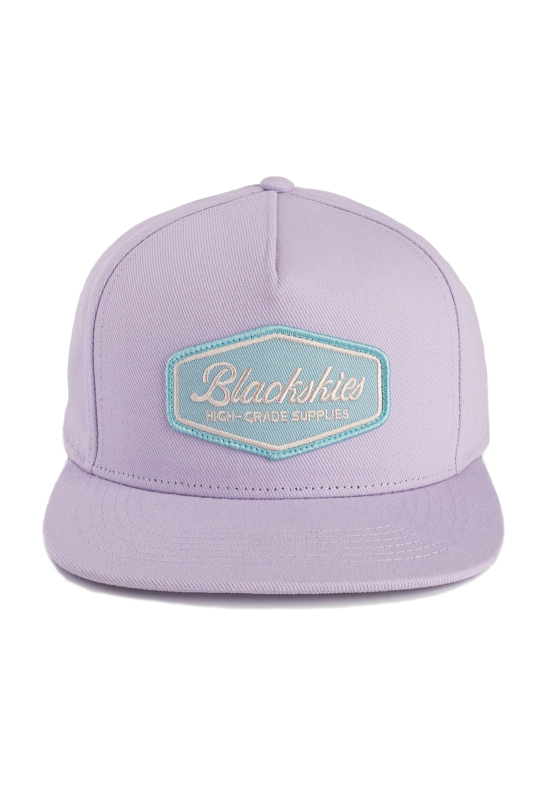 Blackskies-Oasis-Snapback-Cap-Lilac-Mint-Basecap-Hat-Front-Specs