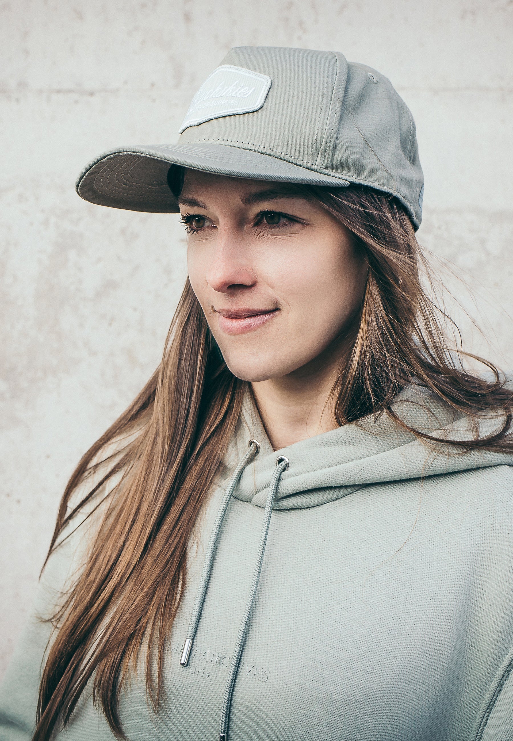 Blackskies-Oasis-Snapback-Cap-Sage-Green-Grey-Basecap-Hat-Lovely-Model