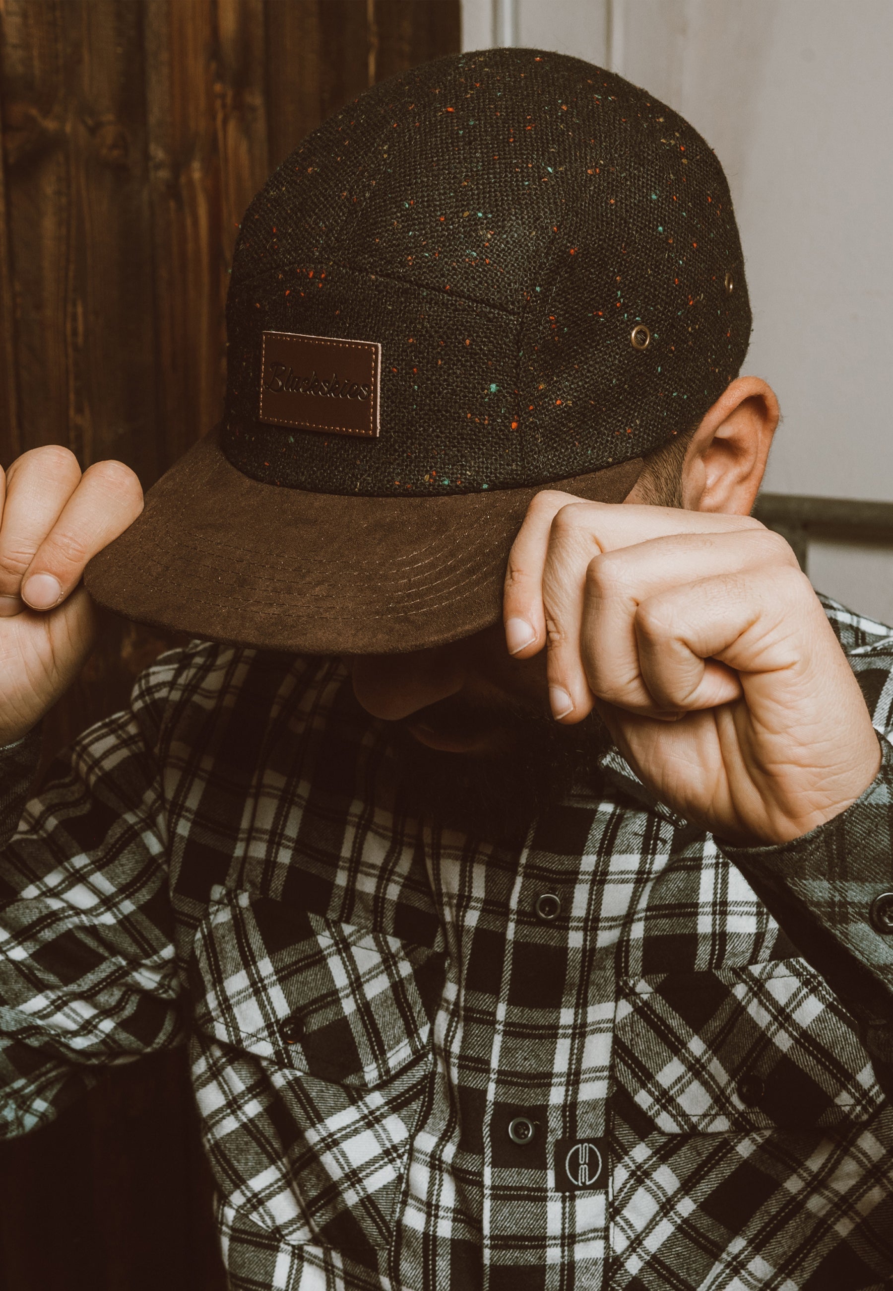 Blackskies-Obsidian-5-Panel-Cap-Baseball-Hat-Black-Speckle-Brown