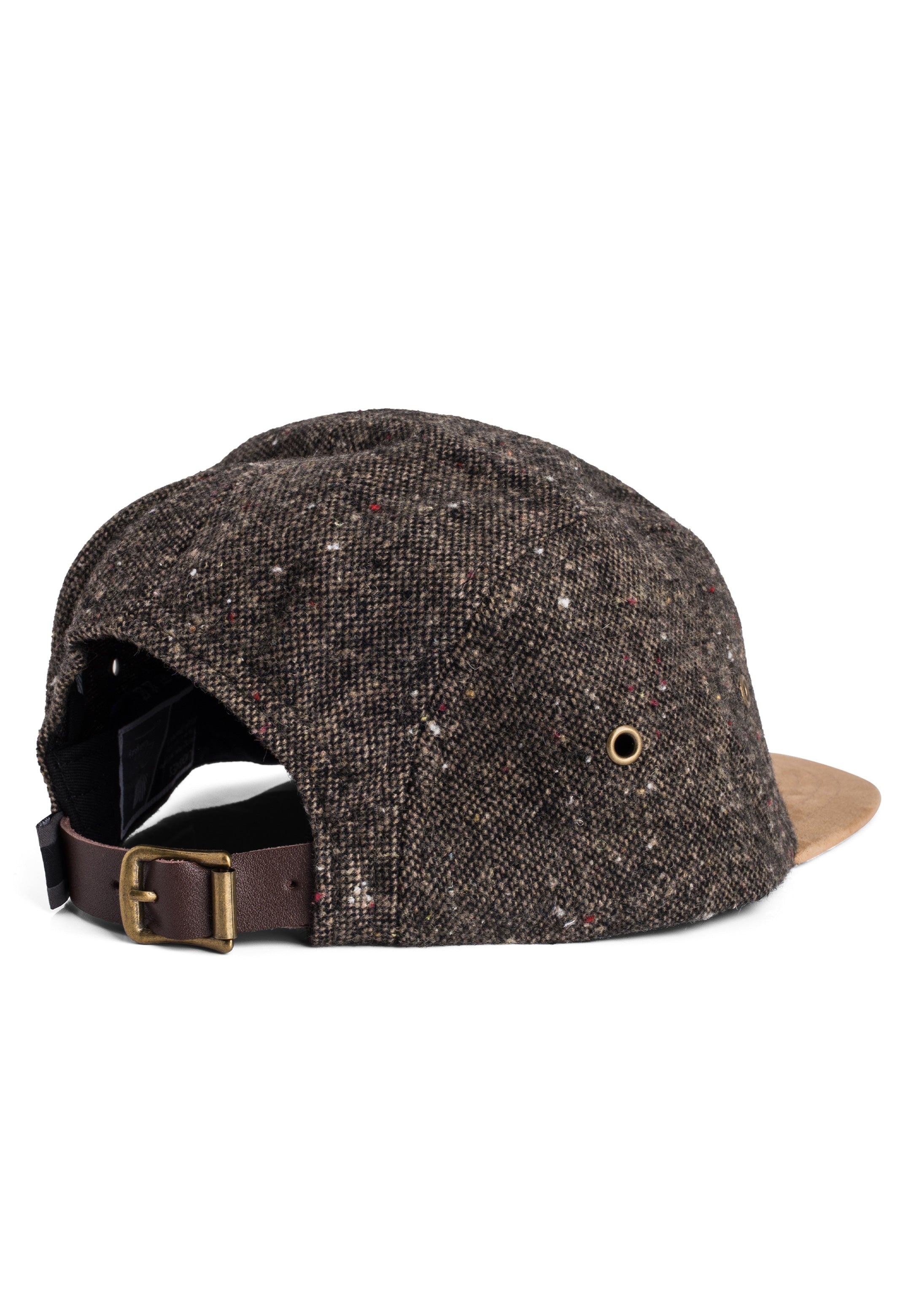 Blackskies-Obsidian-5-Panel-Cap-Mottled-Brown-Back-Strap