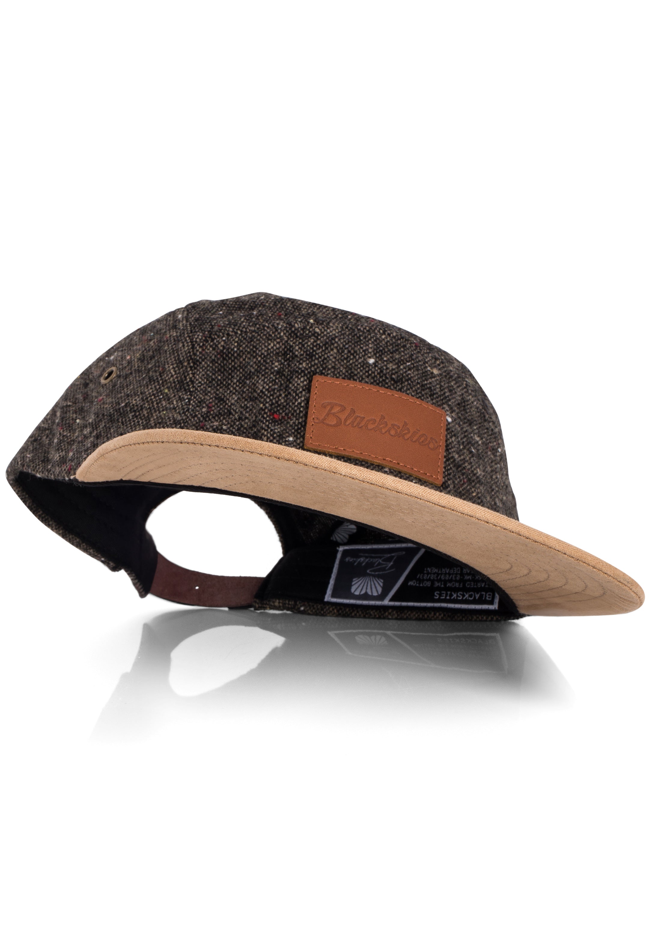 Blackskies-Obsidian-5-Panel-Cap-Mottled-Brown