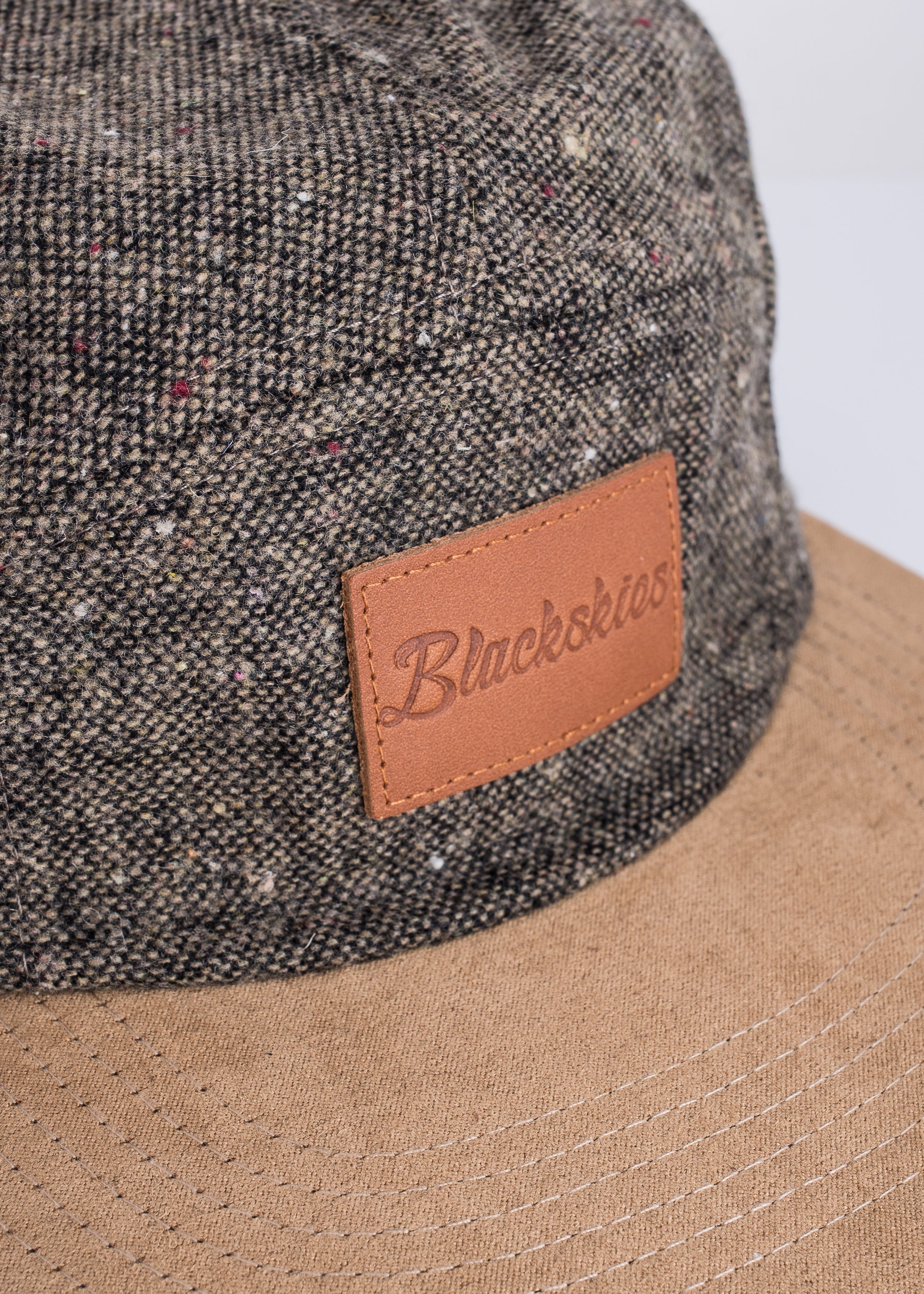 Blackskies-Obsidian-5-Panel-Hat-Beige-Brown-Front