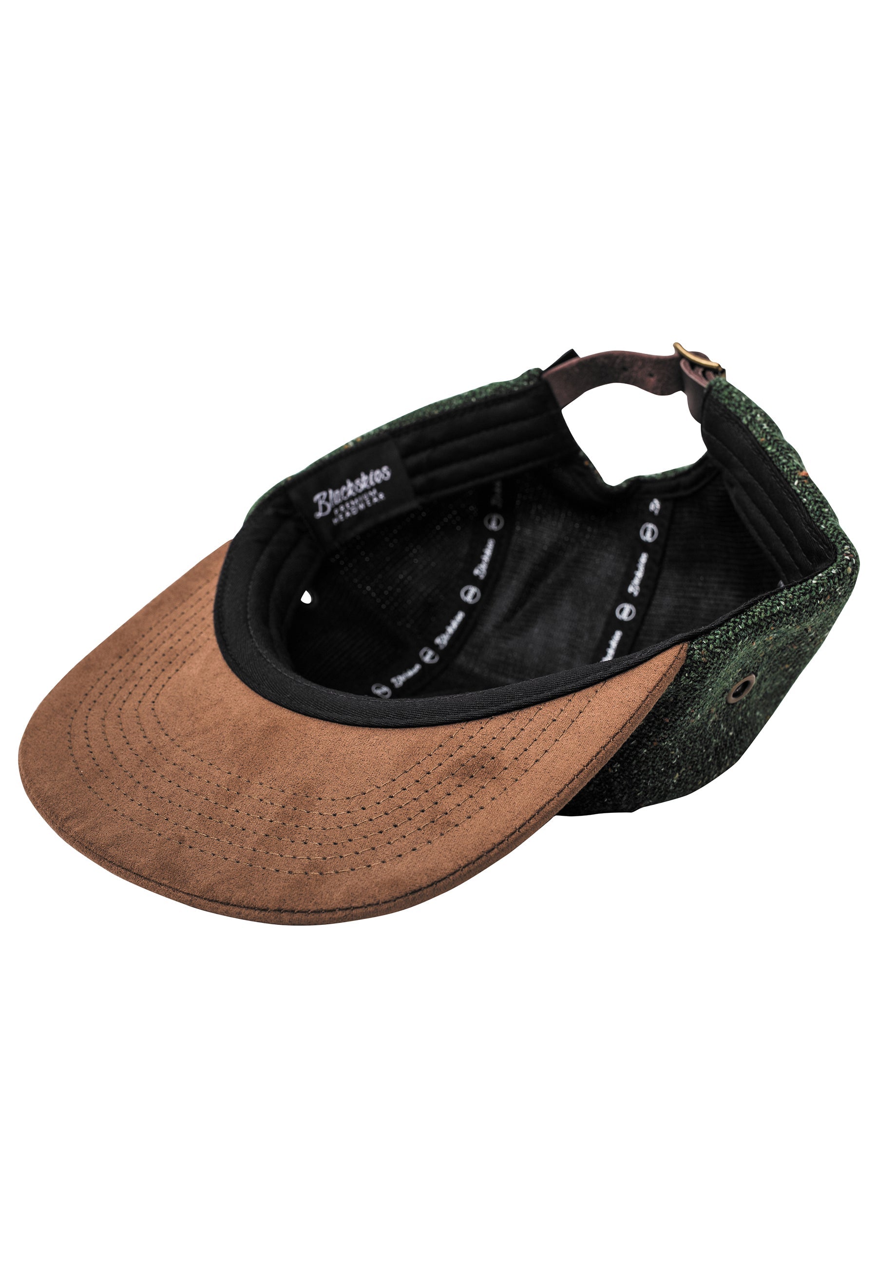 Blackskies-Obsidian-5-Panel-Hat-Green-Brown-Suede-Brim