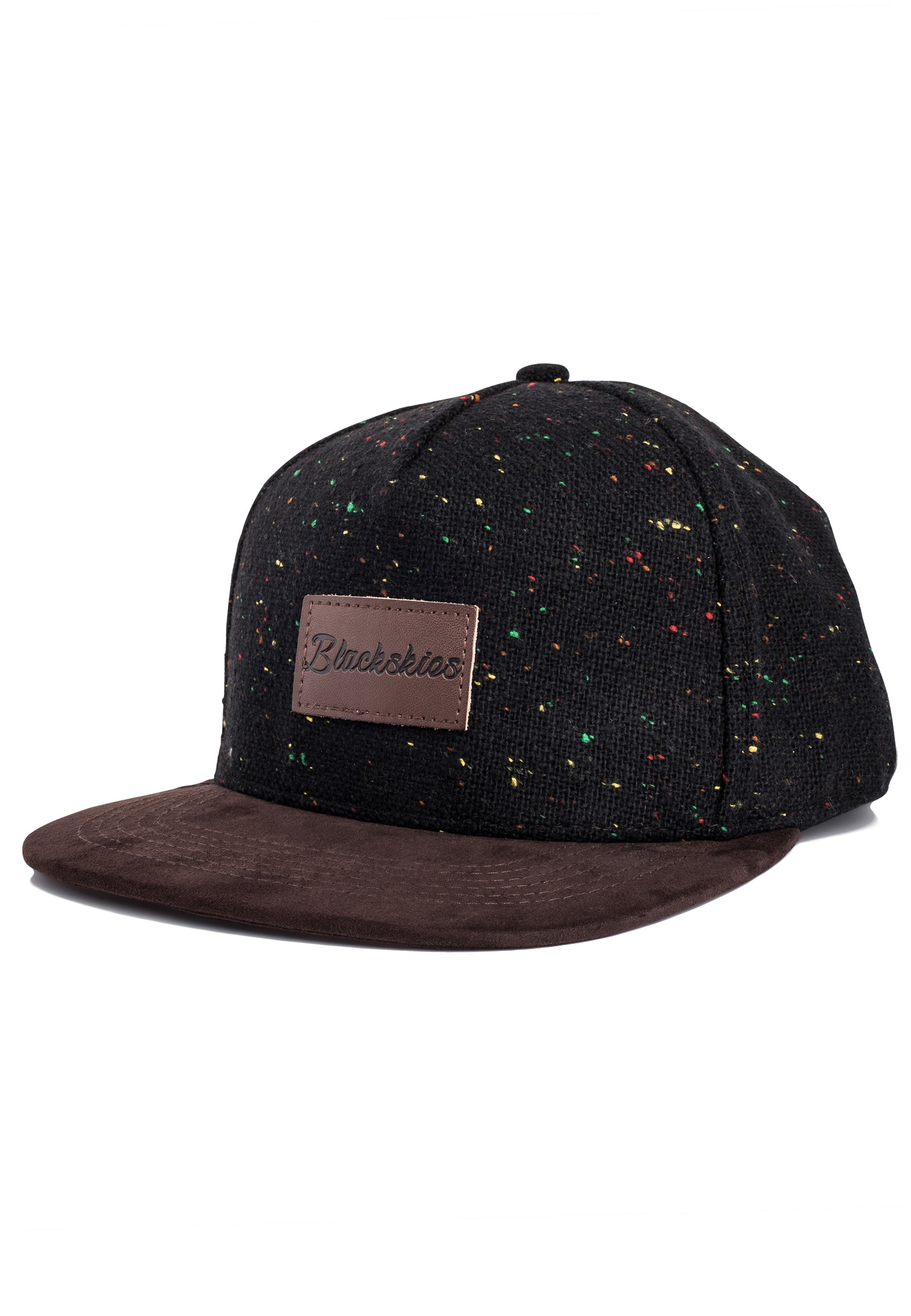 Blackskies-Obsidian-Snapback-Cap-Black-Speckle-Wool