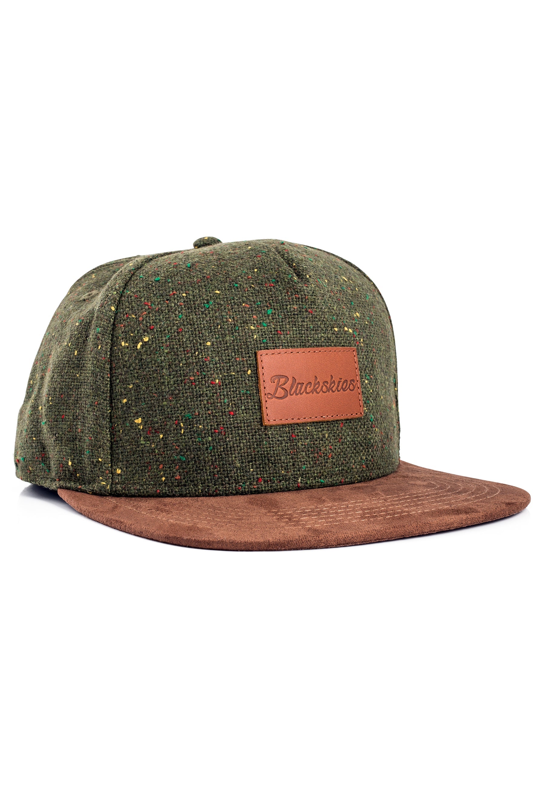 Blackskies-Obsidian-Snapback-Cap-Green-Beige-Baseball-Hat-Basecap-Side