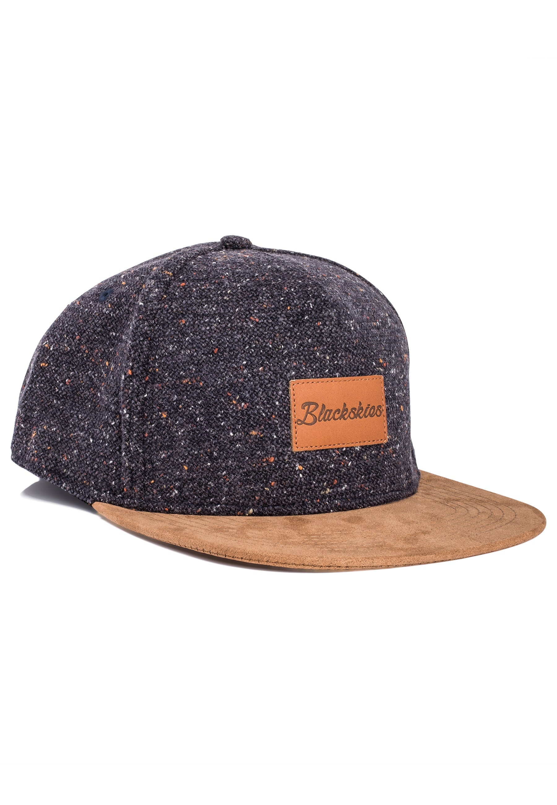 Blackskies-Obsidian-Snapback-Cap-Navyblue-Brown-Baseball-Hat-Basecap-Side-2