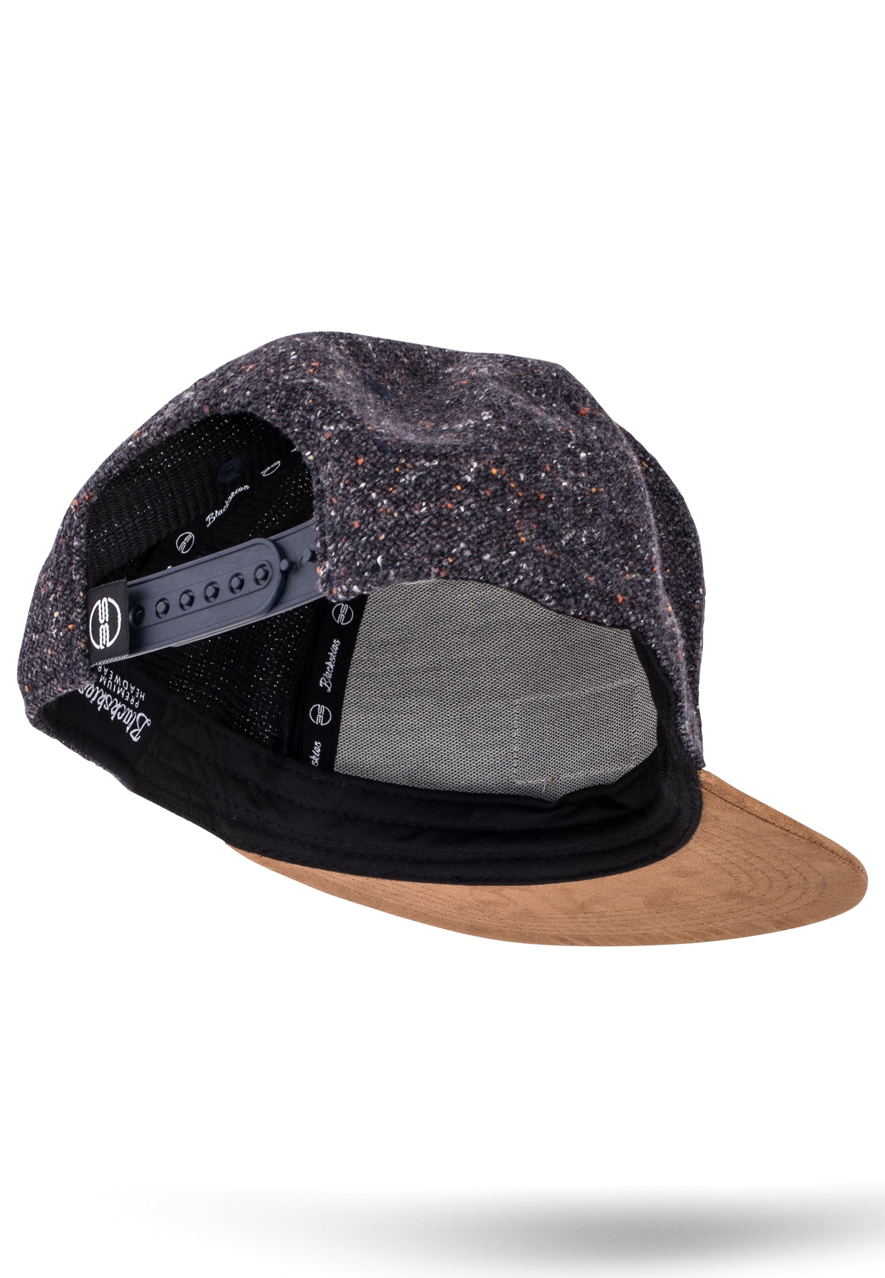 Blackskies-Obsidian-Snapback-Cap-Navyblue-Brown-Baseball-Hat-Basecap-Suede-Bottom