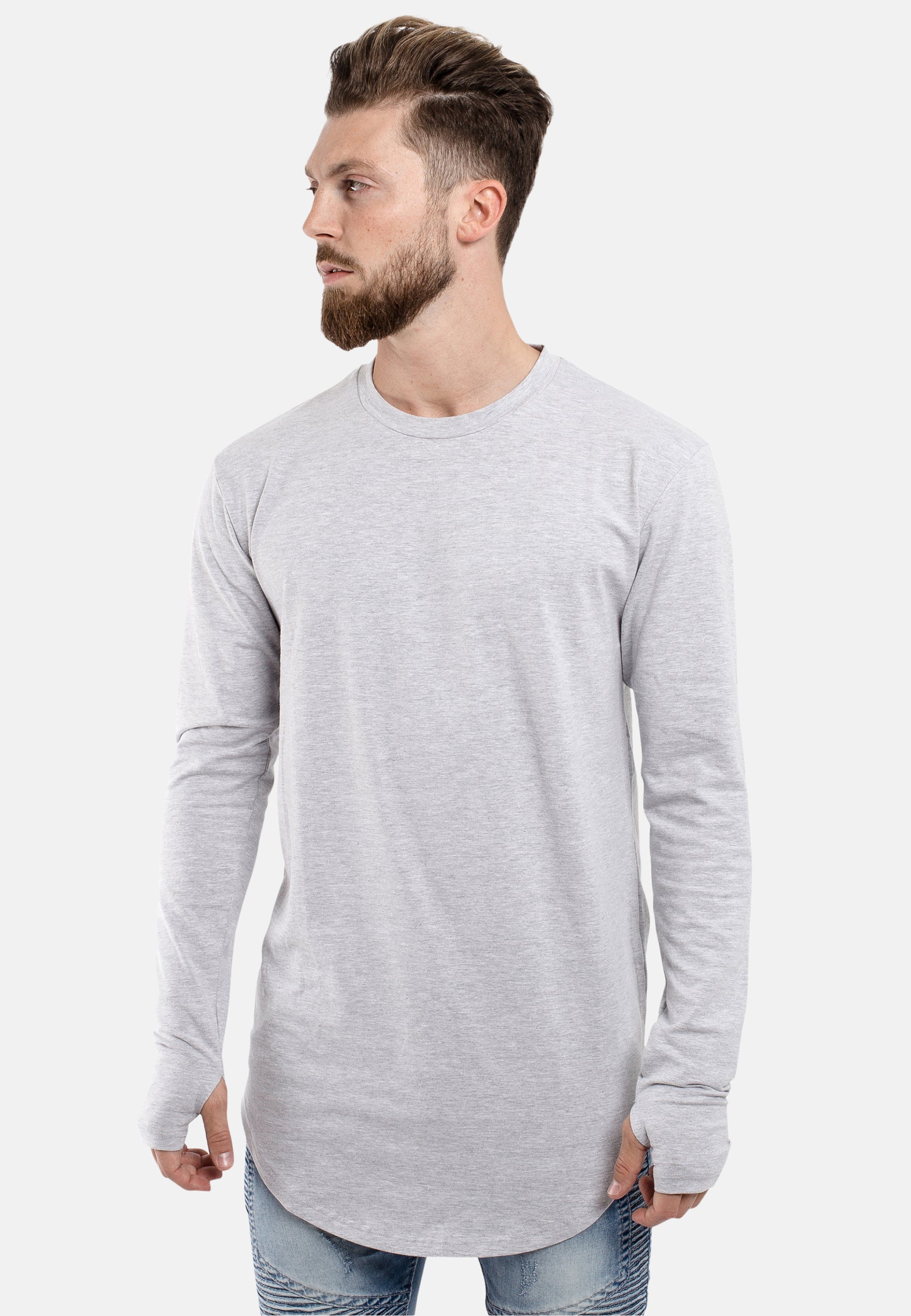 Blackskies-Oversize-Round-Longsleeve-T-Shirt-Ashgrey-Side-2