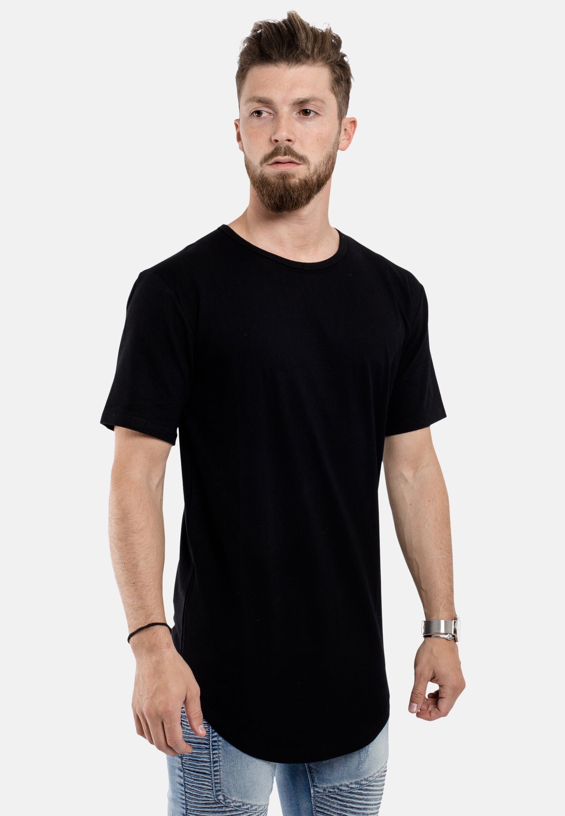 Blackskies-Oversize-Round-T-Shirt-Black-Side-Curved
