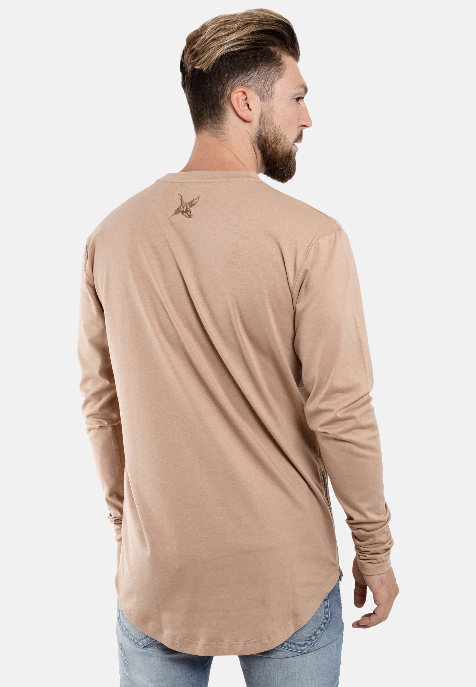 Blackskies-Oversize-Side-Zip-Longsleeve-T-Shirt-Desert-Back