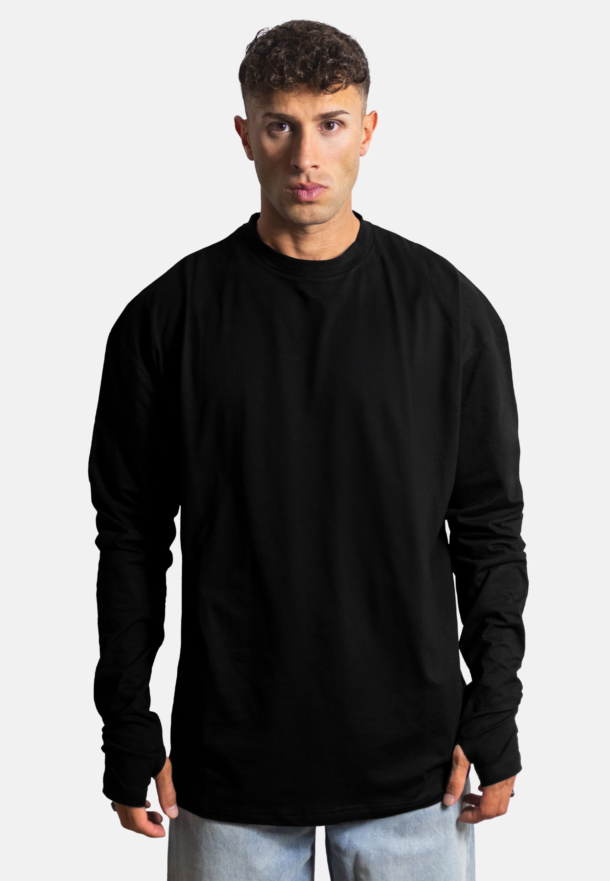 Blackskies-Oversized-Long-Sleeve-T-Shirt-Black-Men-Model-1