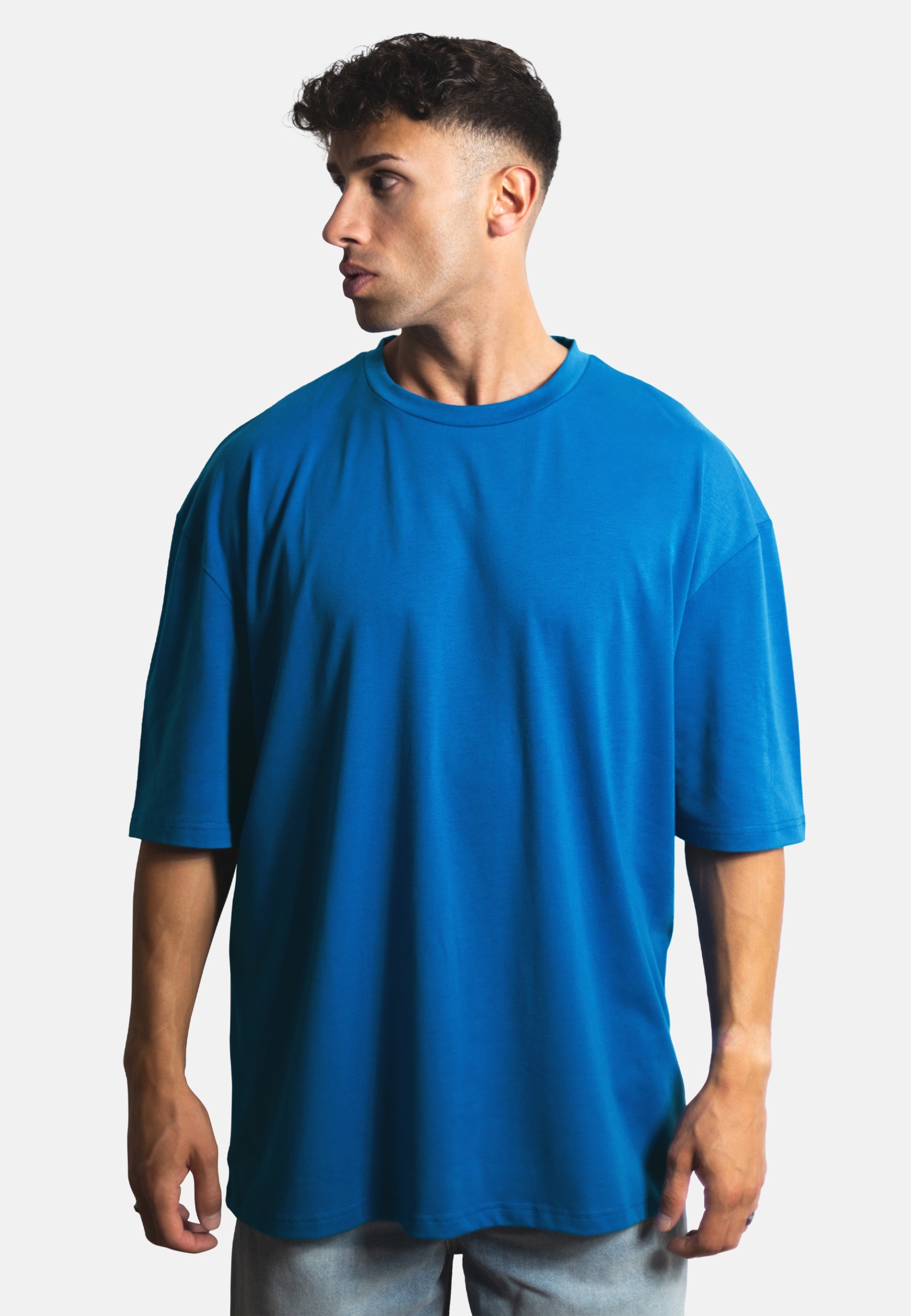 Blackskies-Oversized-T-Shirt-Blue-Men-Model