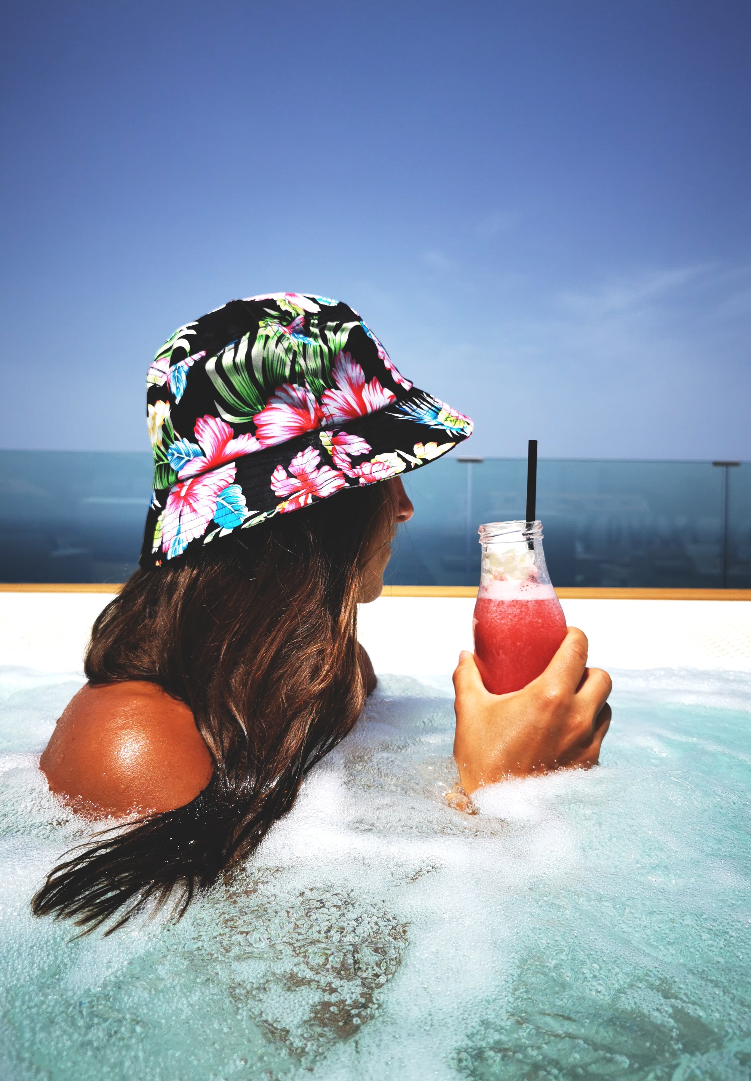Blackskies-Paradise-Bucket-Hat-Jungle-Print-Sun-Fishing-Model-Pool-Women-Girl