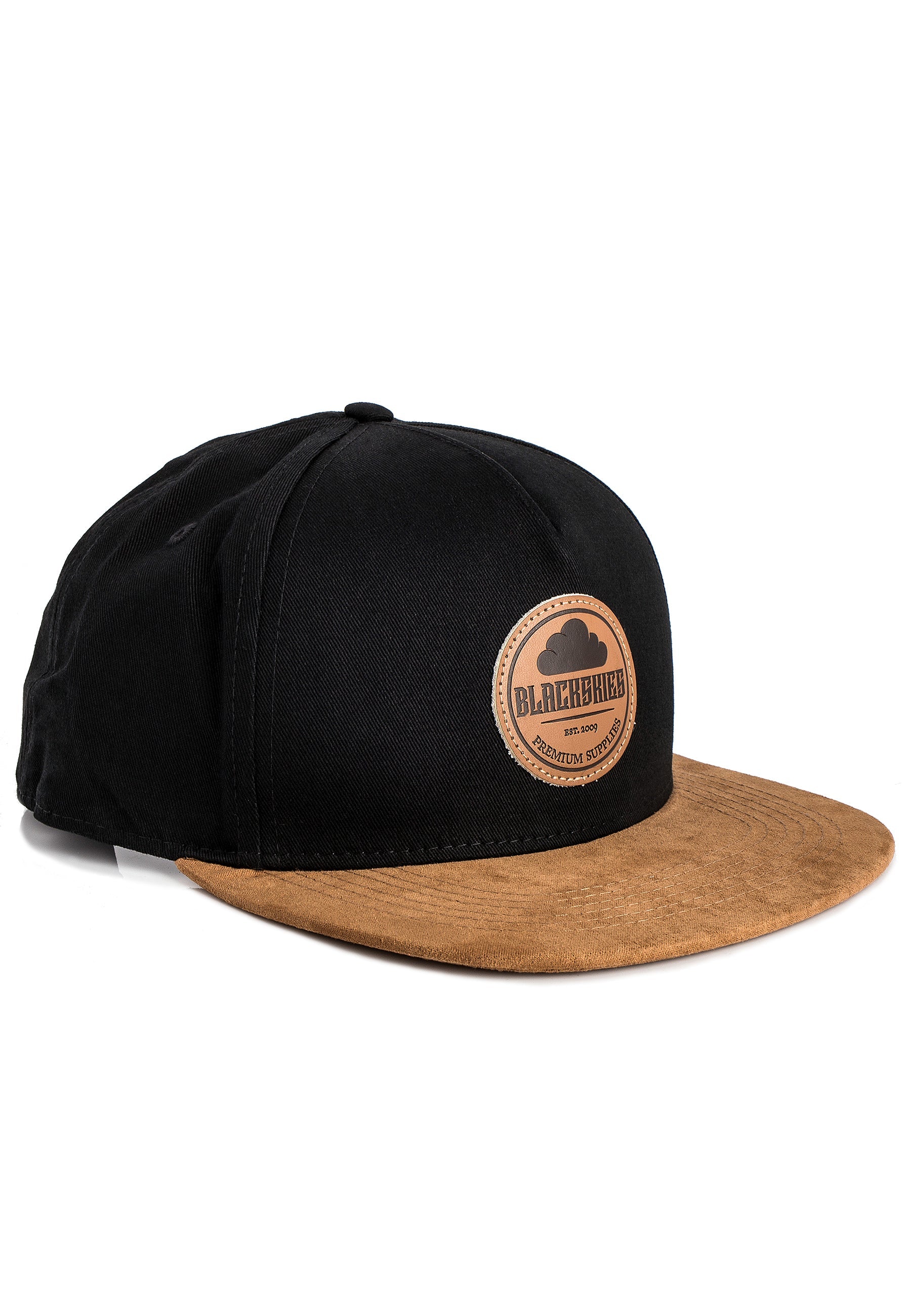 Blackskies-Pathfinder-Snapback-Cap-Black-Beige-Suede-Baseball-Cap-Basecap-Specifications