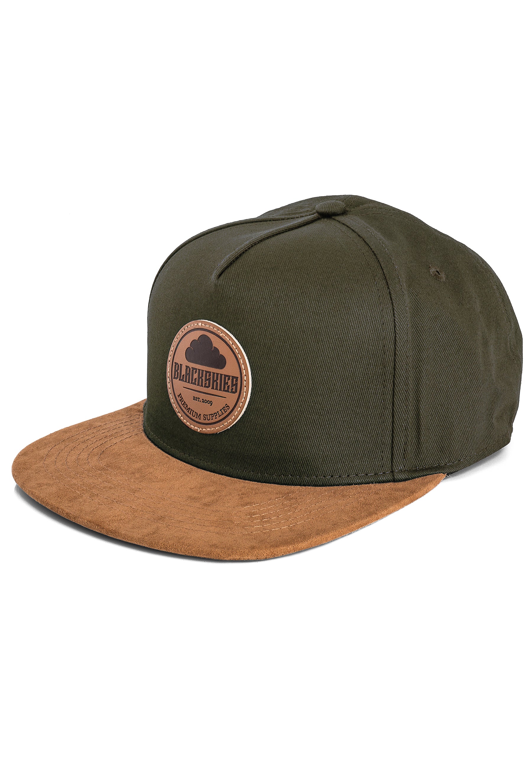 Blackskies-Pathfinder-Snapback-Cap-Olive-Beige-White