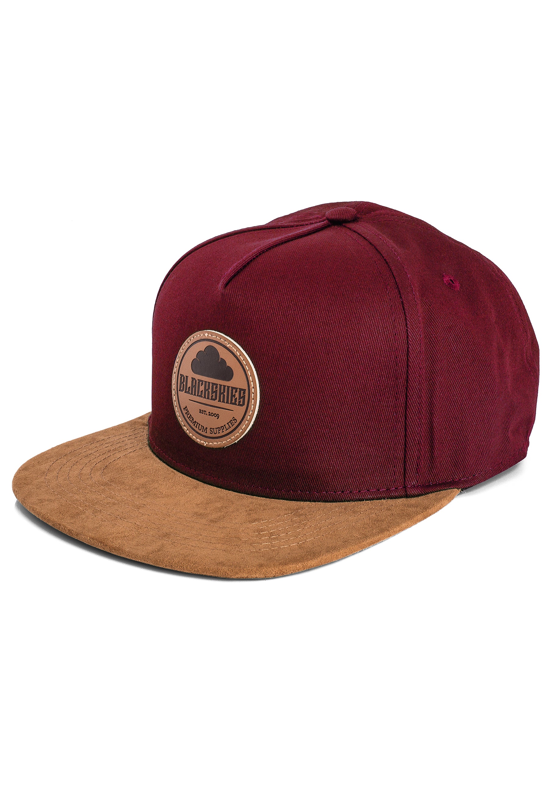Blackskies-Pathfinder-Snapback-Cap-Wine-Red-Beige-White