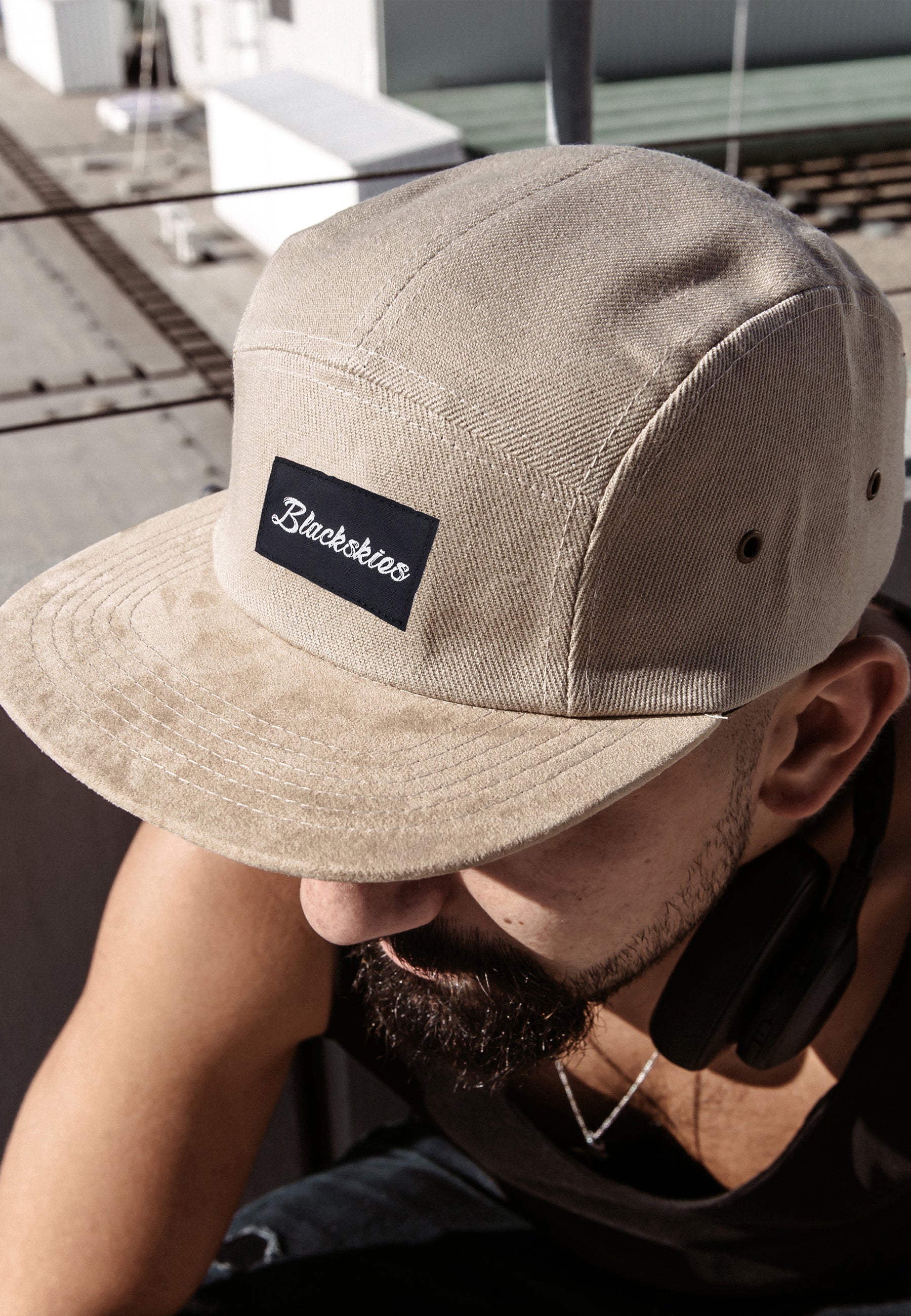 Blackskies-Port-Blair-5-Panel-Cap-Model
