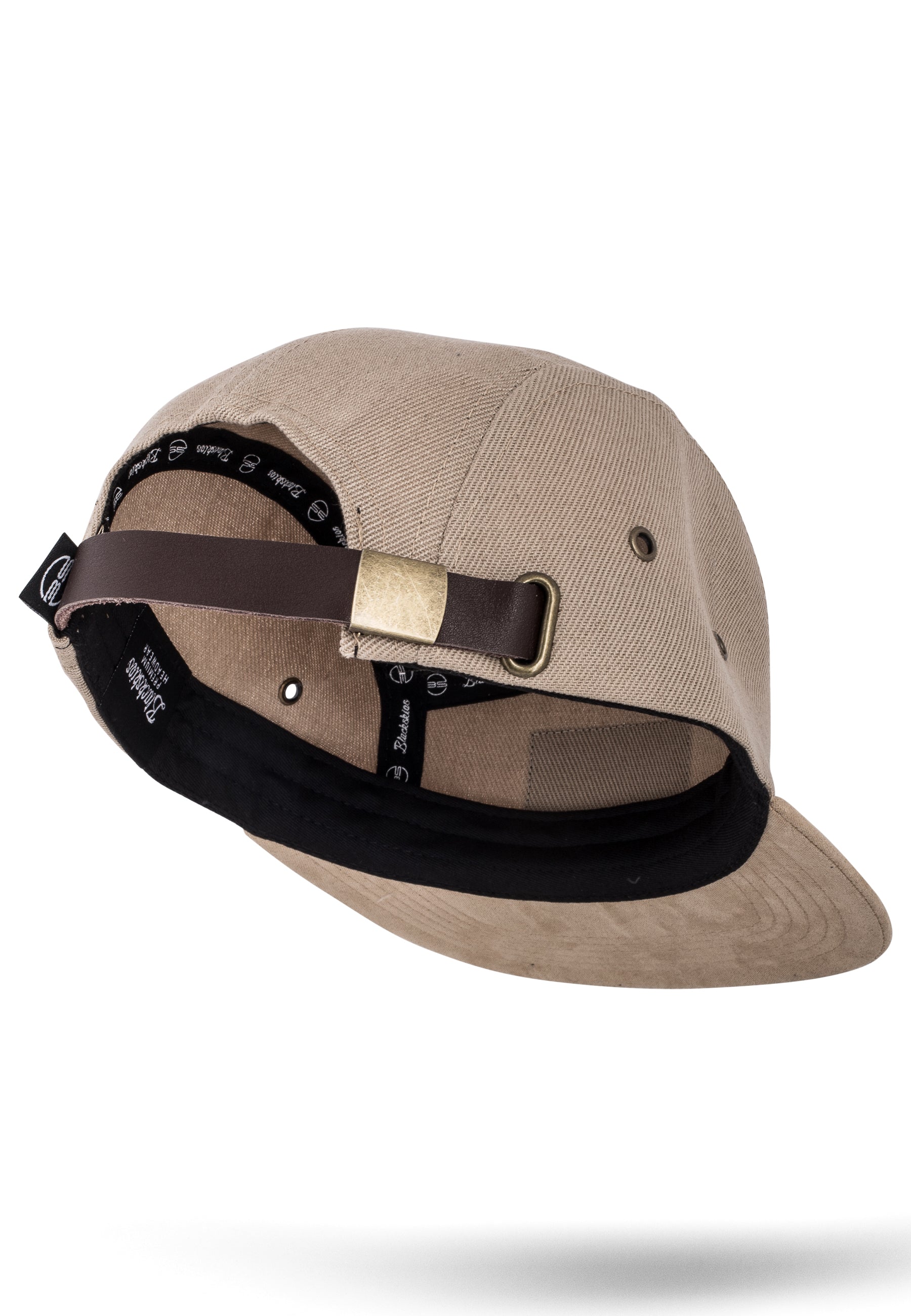 Blackskies-Port-Blair-5-Panel-Hat-Beige-Flat-Surf-Cap-Baseball-Side-Back