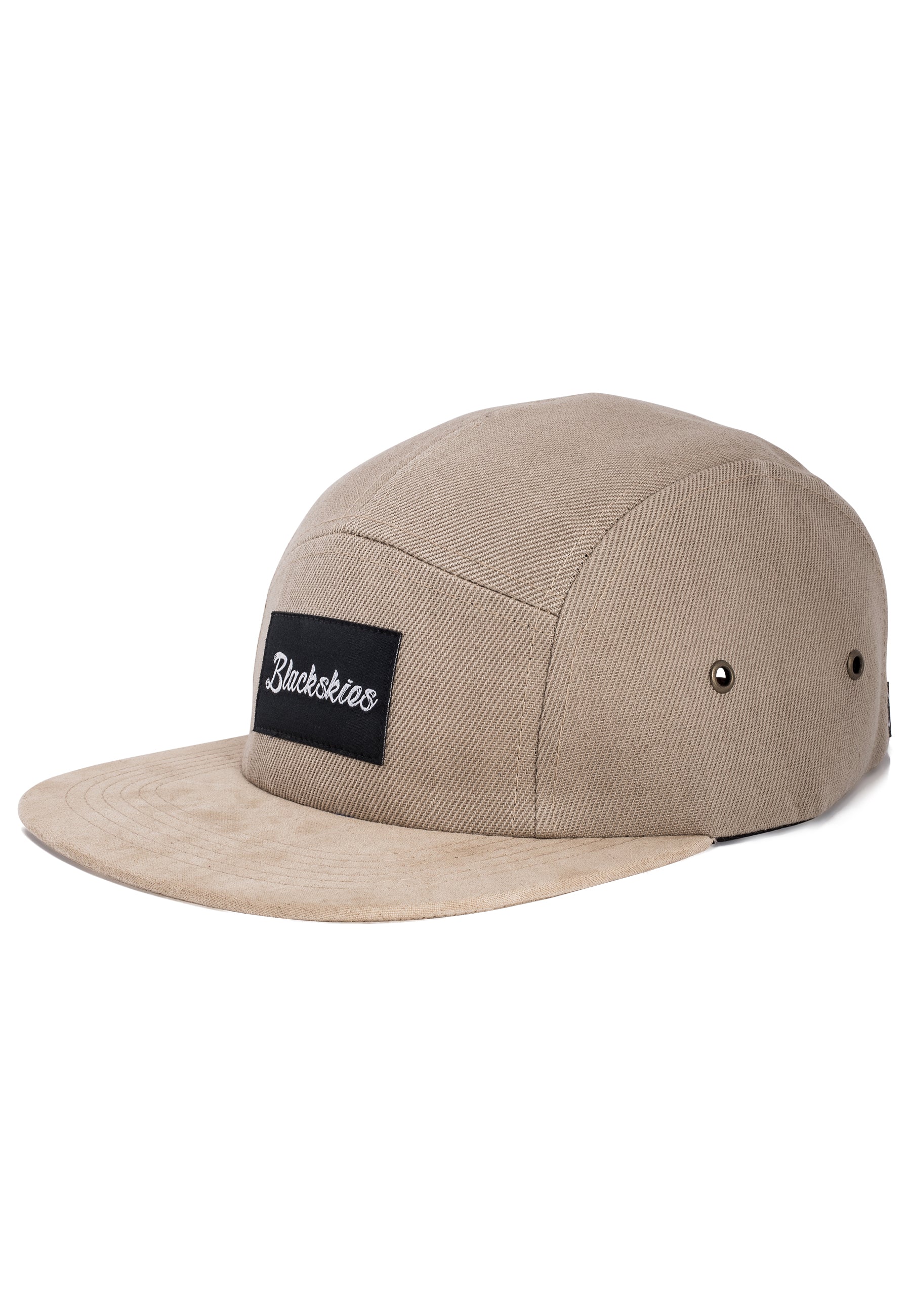 Blackskies-Port-Blair-5-Panel-Hat-Beige-Flat-Surf-Cap-Baseball-Side