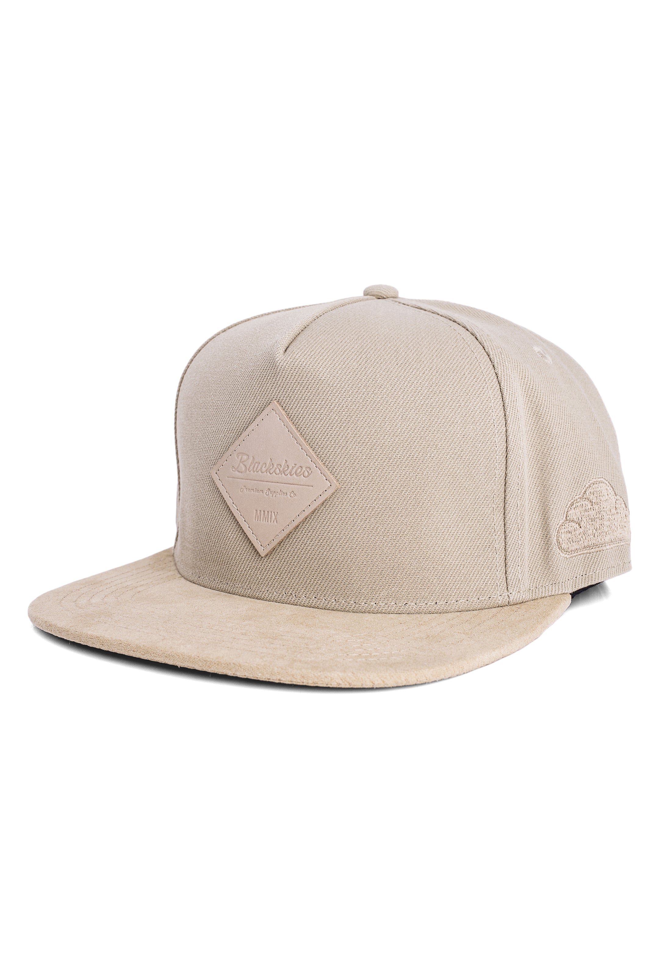 Blackskies-Port-Blair-Snapback-Cap-Beige-Hat-Suede