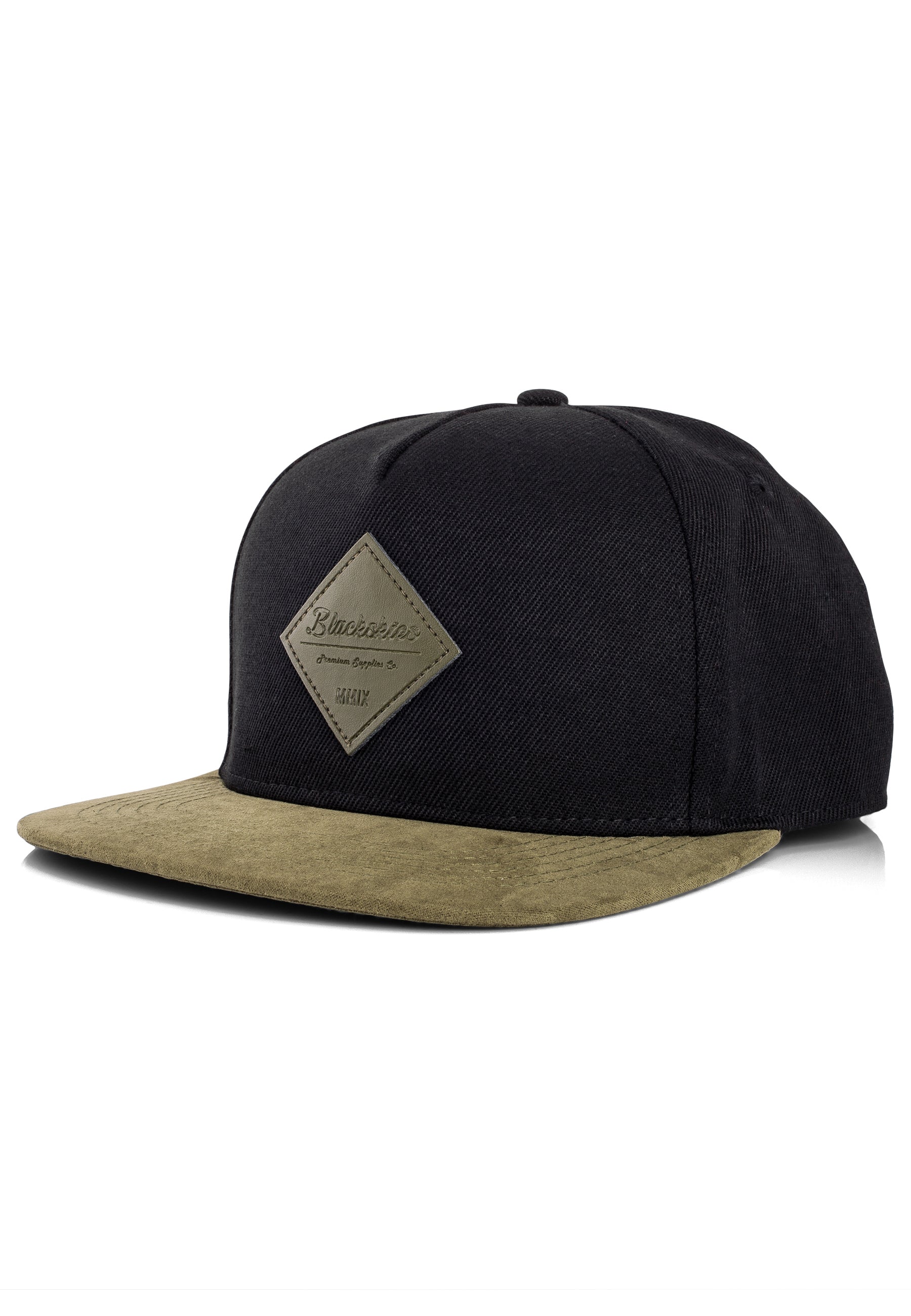 Blackskies-Port-Huron-Snapback-Cap-Black-Olive-Baseball-Hat-Mens