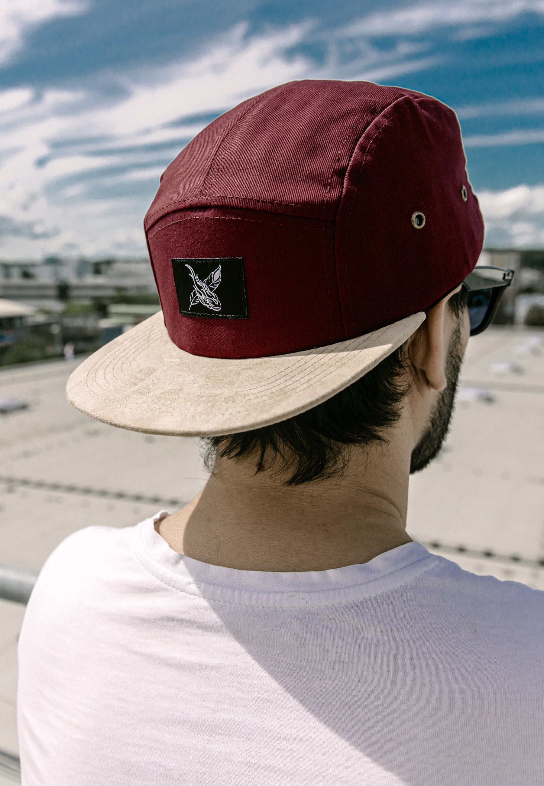 Blackskies-Port-Said-5-Panel-Cap-Five-Hat-Surfer-Skater-Maroon-Suede