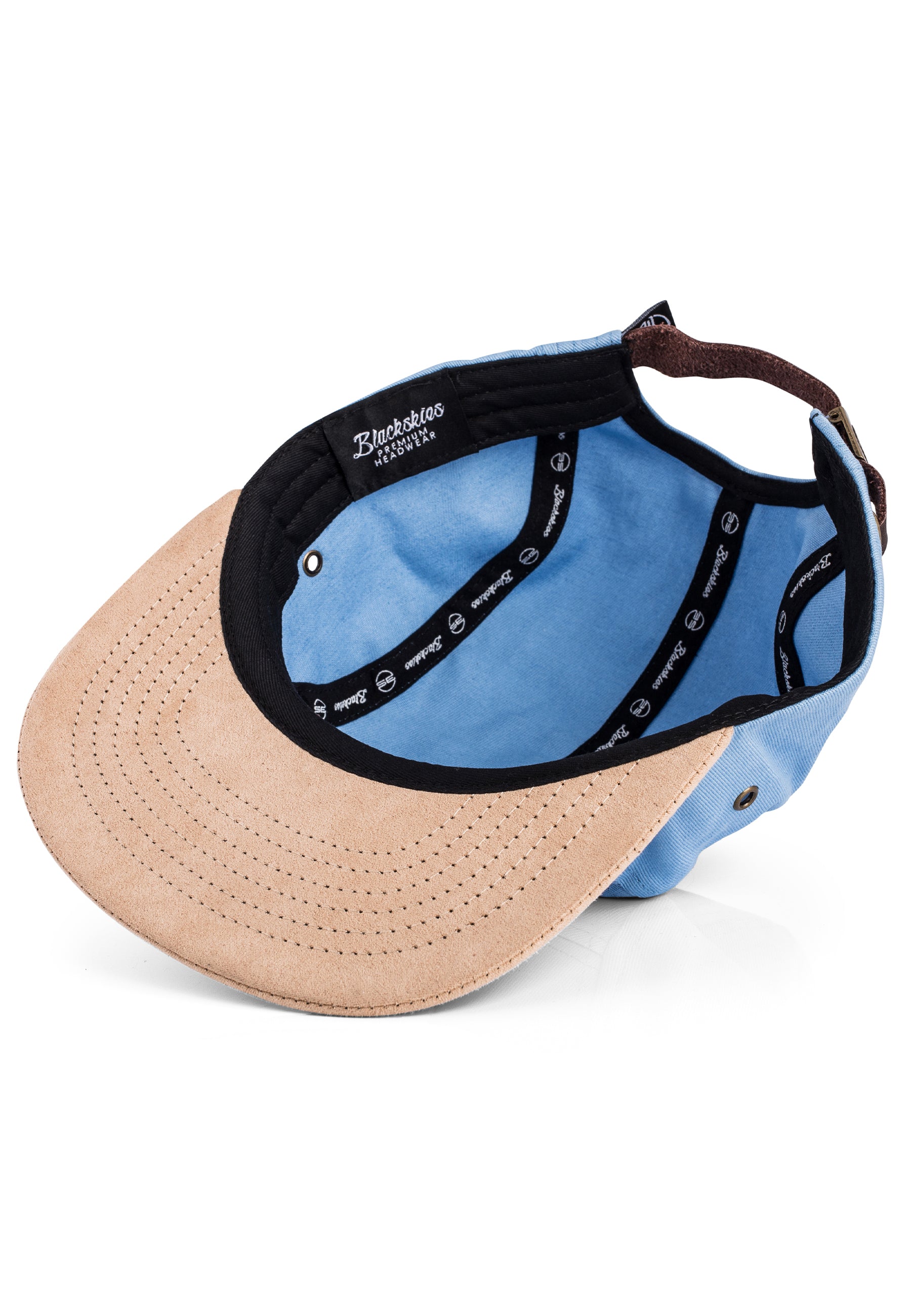 Blackskies-Port-St-Lucie-5-Panel-Cap-Hat-Light-Blue-Pale-Pastell-Visor