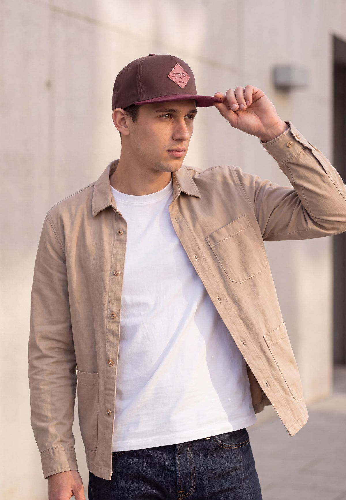 Port Vila Snapback Cap - Brown-Maroon