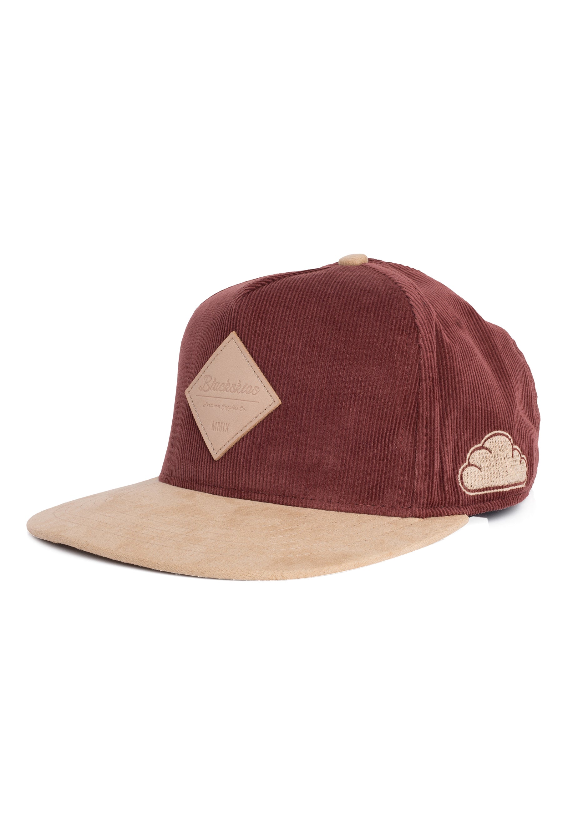 Blackskies-Port-au-Prince-Snapback-Cap-Suede-Brown-Cord-Baseball-Hat