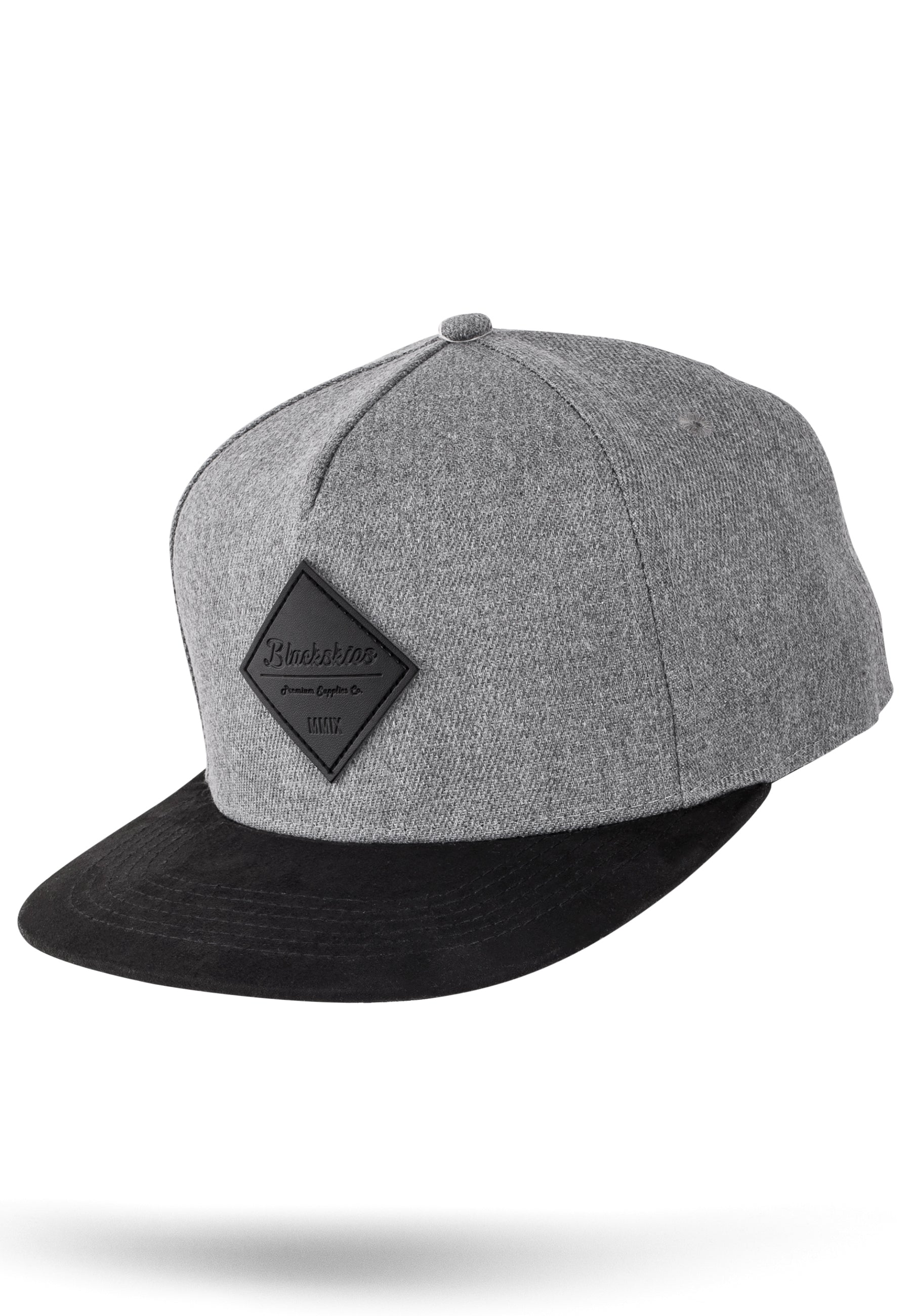 Blackskies-Porto-Alegre-Snapback-Cap-Grey-Black-Baseball-Hat-Mens-Visor