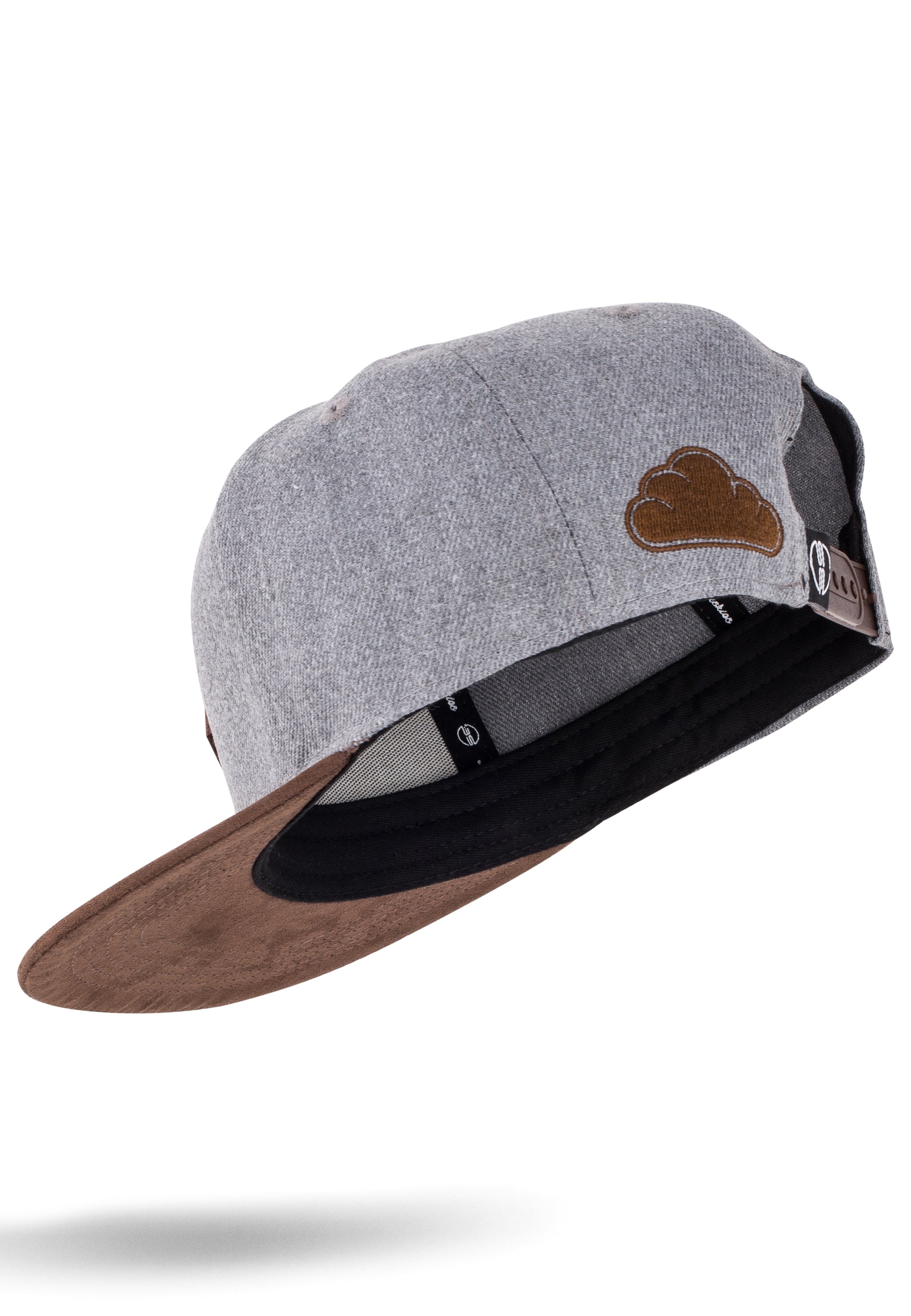 Blackskies-Porto-Macquari-Snapback-Cap-Grey-Brown-Baseball-Hat-Mens-Bottom