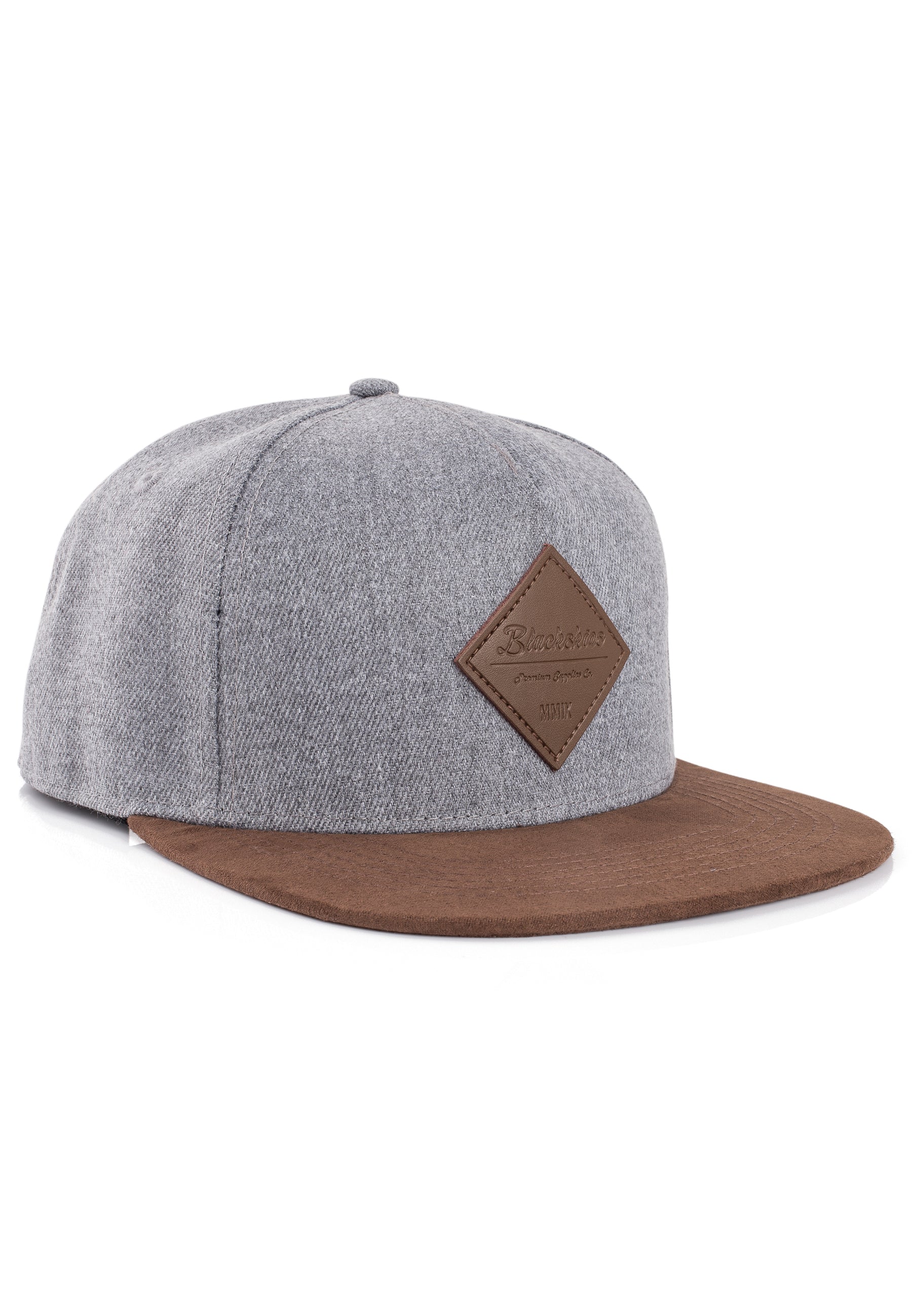 Blackskies-Porto-Macquari-Snapback-Cap-Grey-Brown-Baseball-Hat-Mens-Side