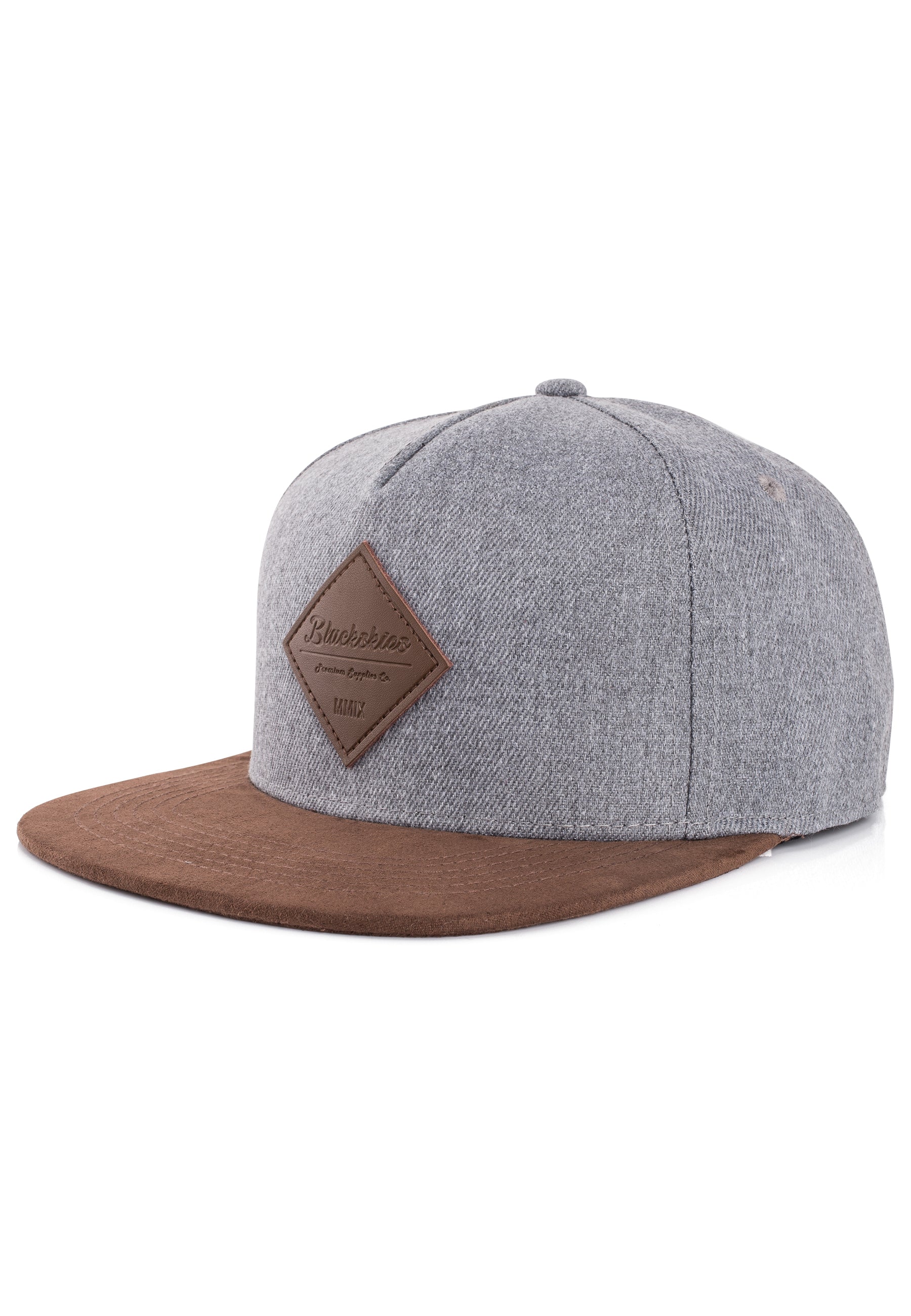 Blackskies-Porto-Macquari-Snapback-Cap-Grey-Brown-Baseball-Hat-Mens