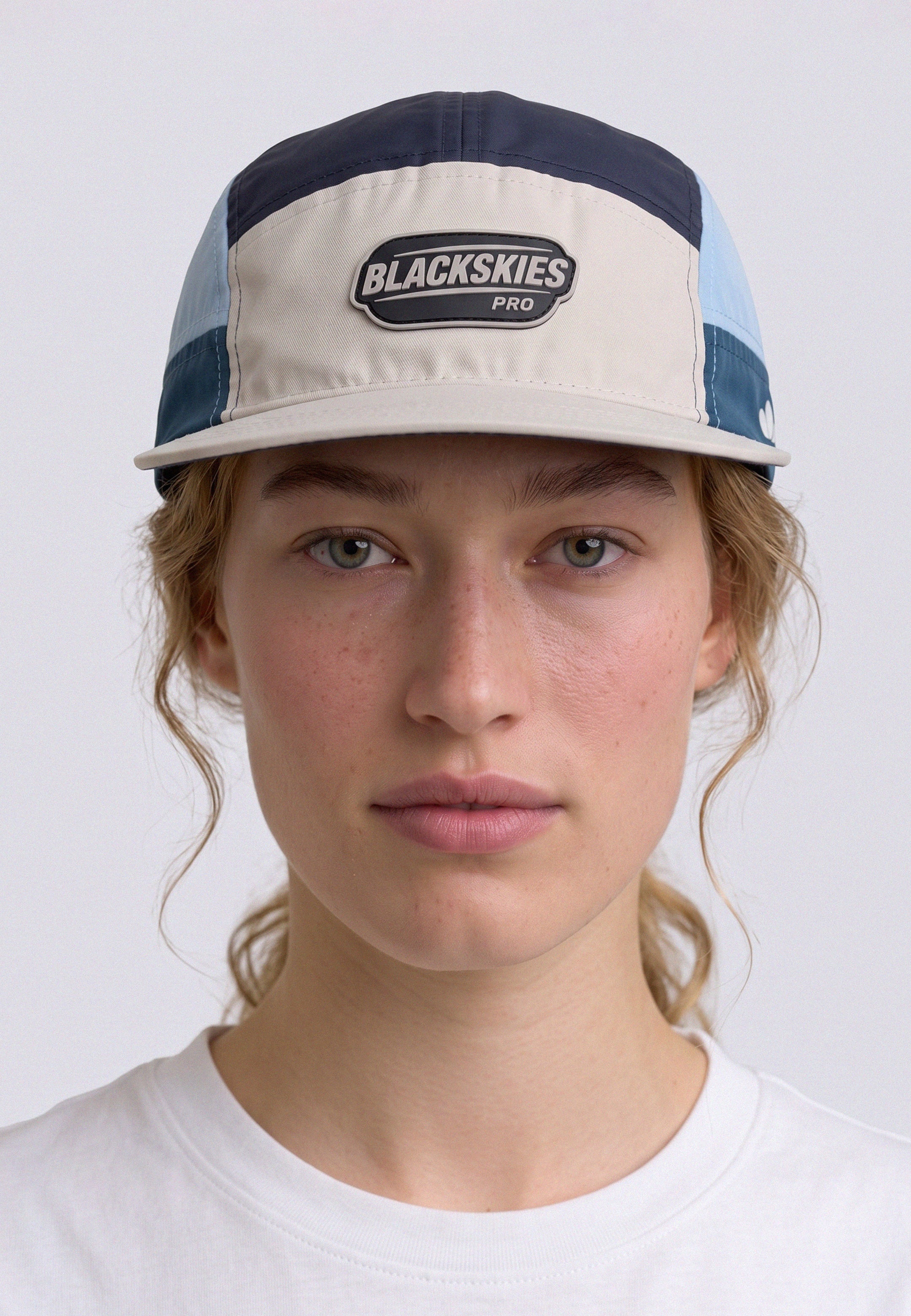Pro Aero Running Cap Beige-Blue