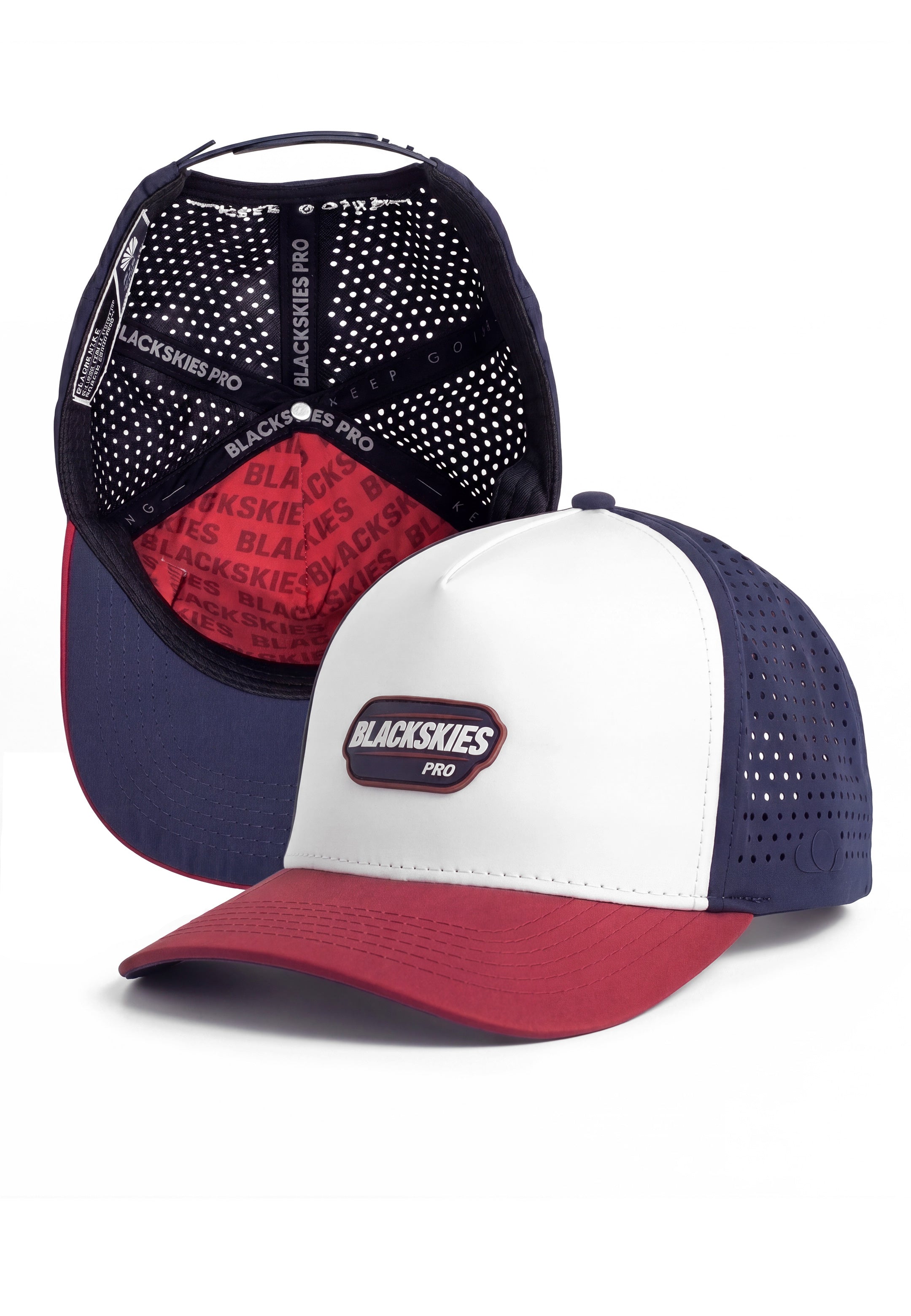 Pro Flow Sports Performance Cap White-Blue-Red