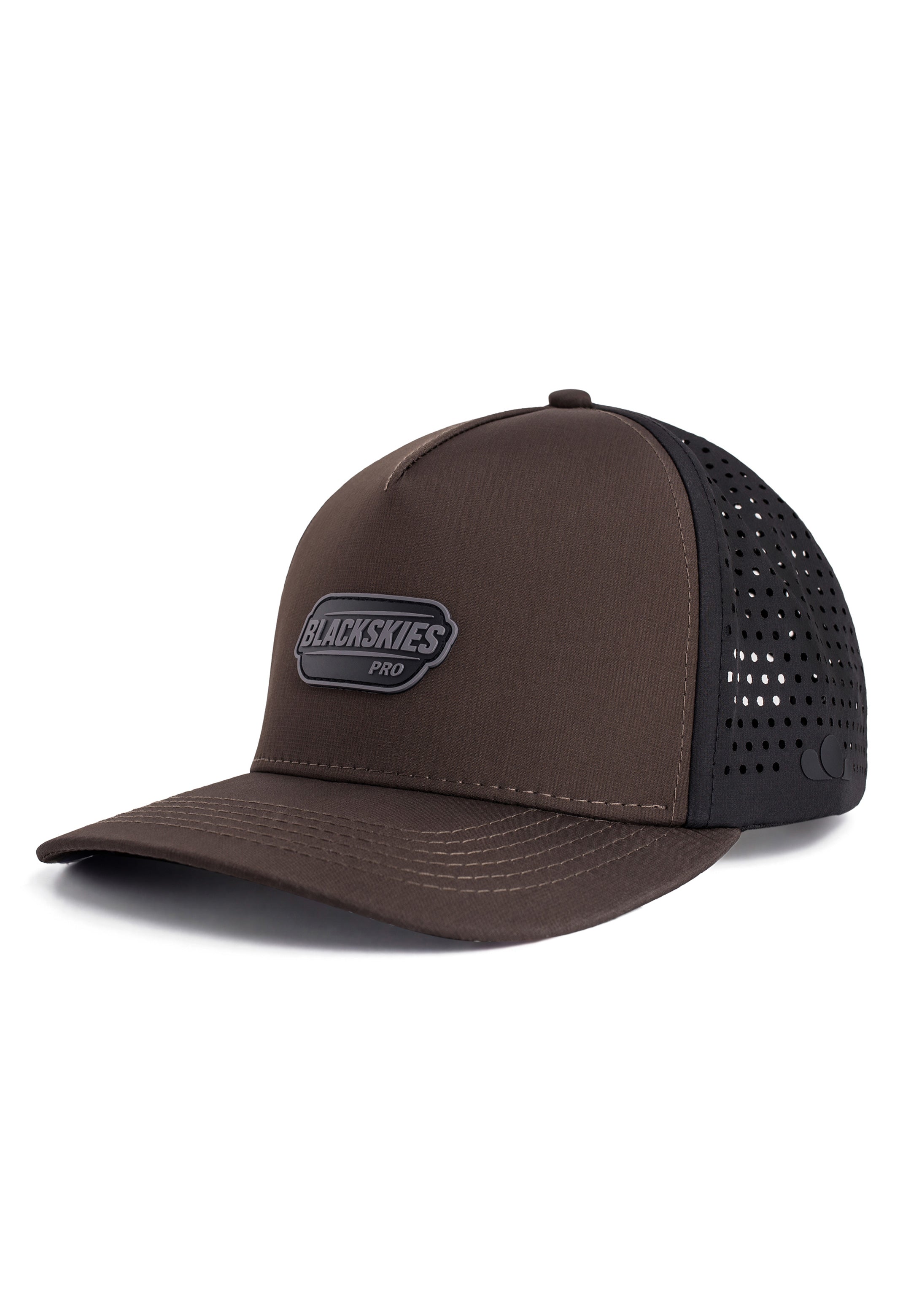 Navy blue cap with brand logo on a white background