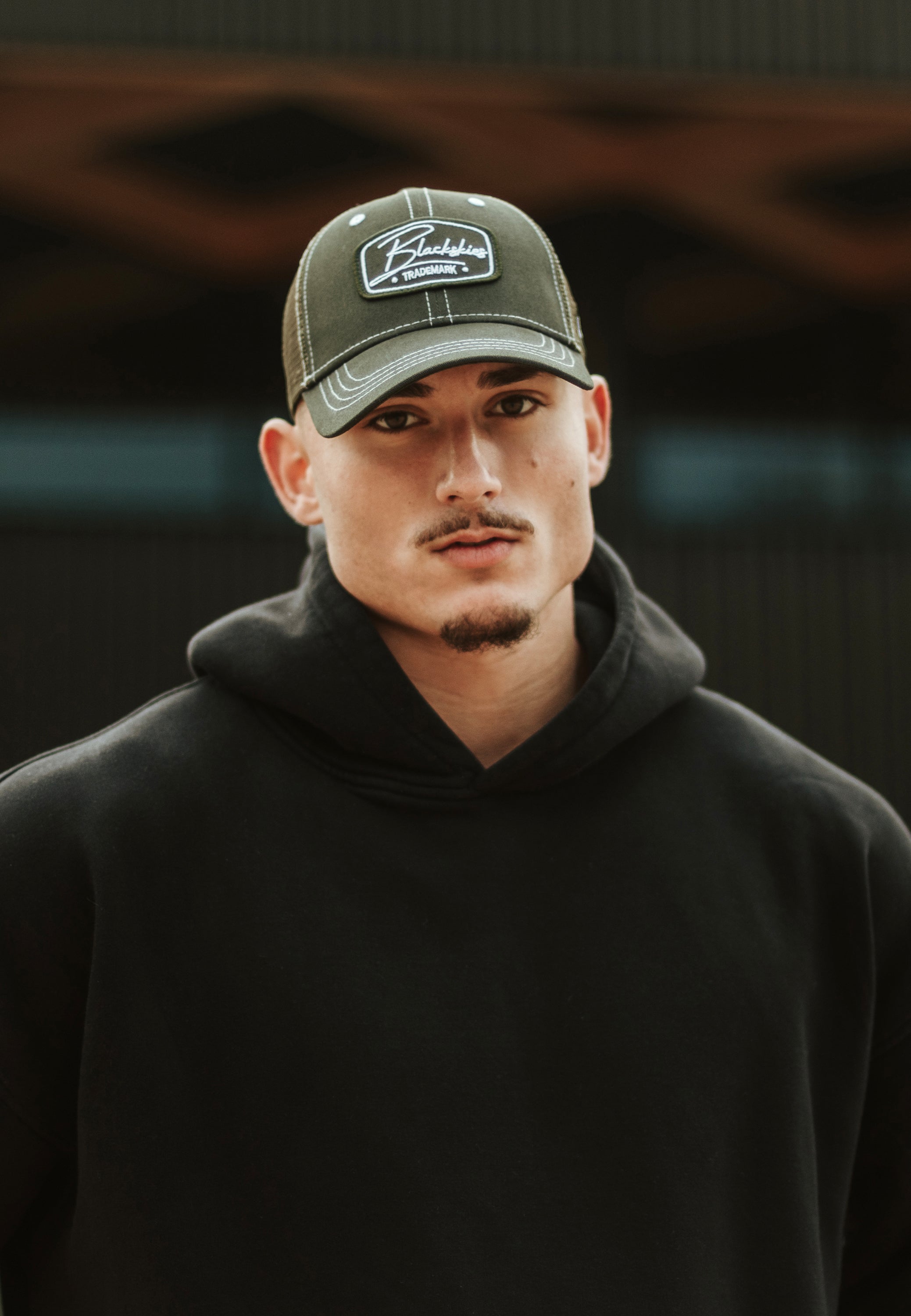 Blackskies-Race-Baseball-Cap-Green-White-1