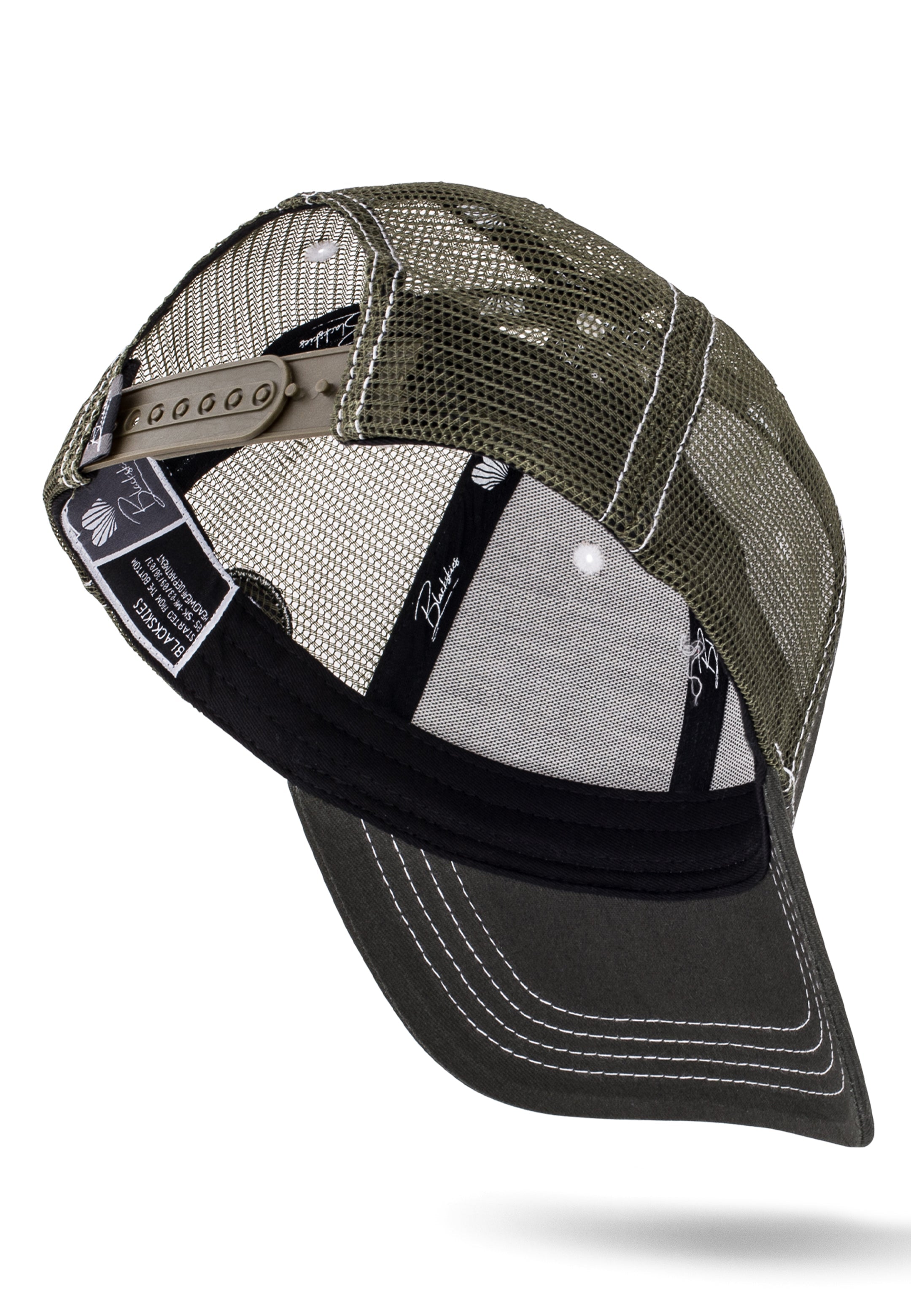 Blackskies-Race-Baseball-Cap-Green-White-7