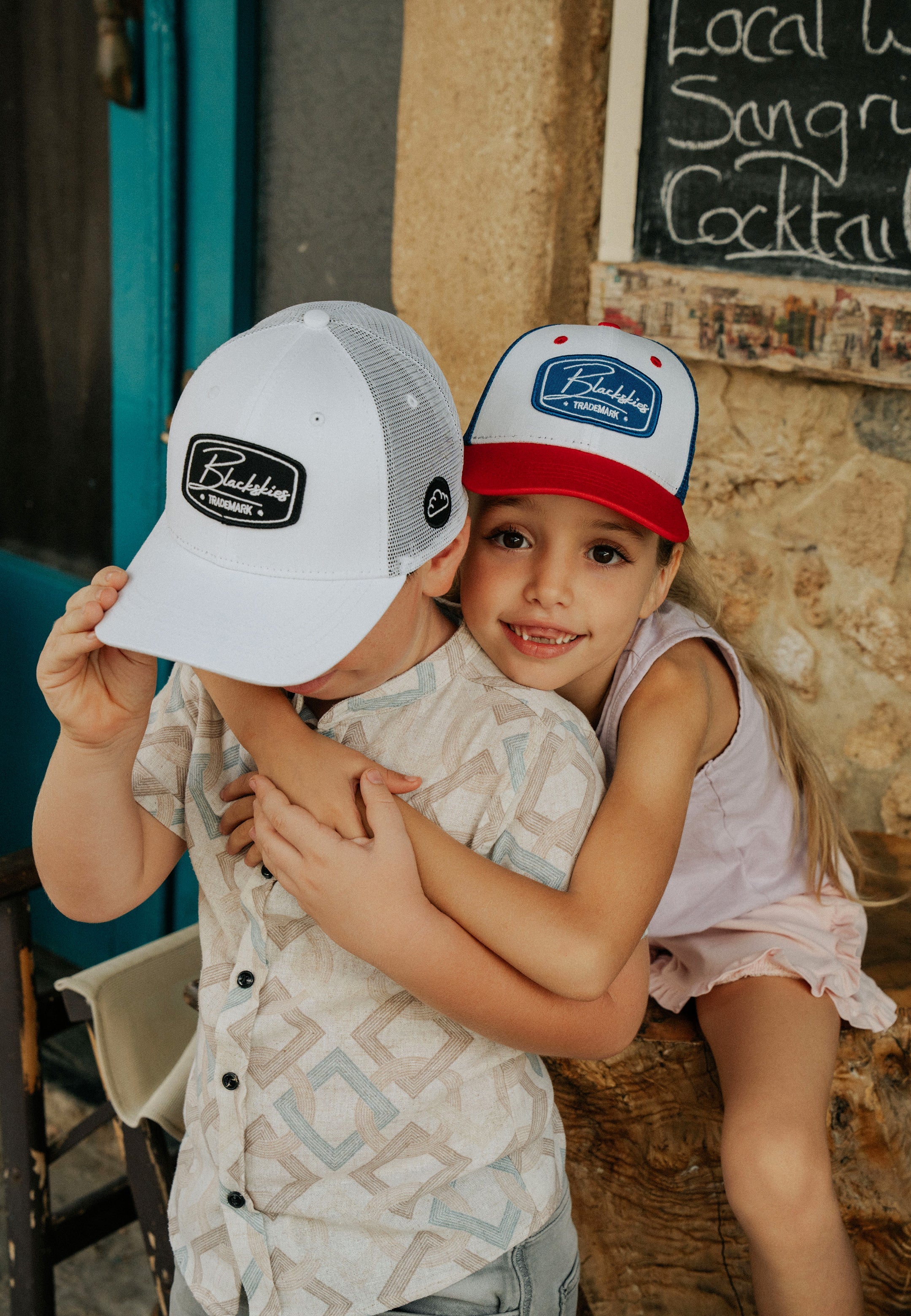 Race Baseball Cap Kids White-Blue-Red