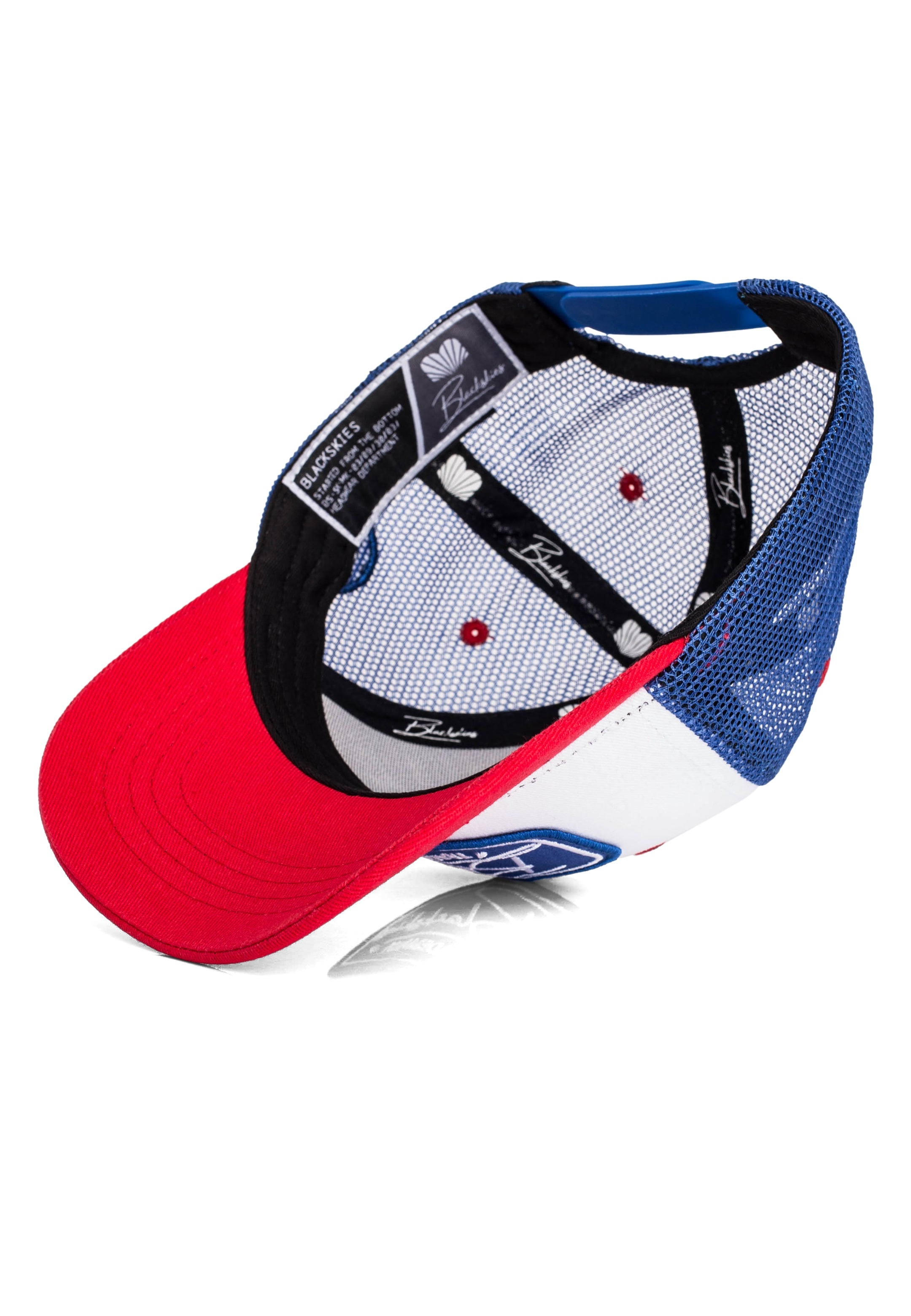 Blackskies-Race-Baseball-Cap-Kids-White-Blue-Red-2