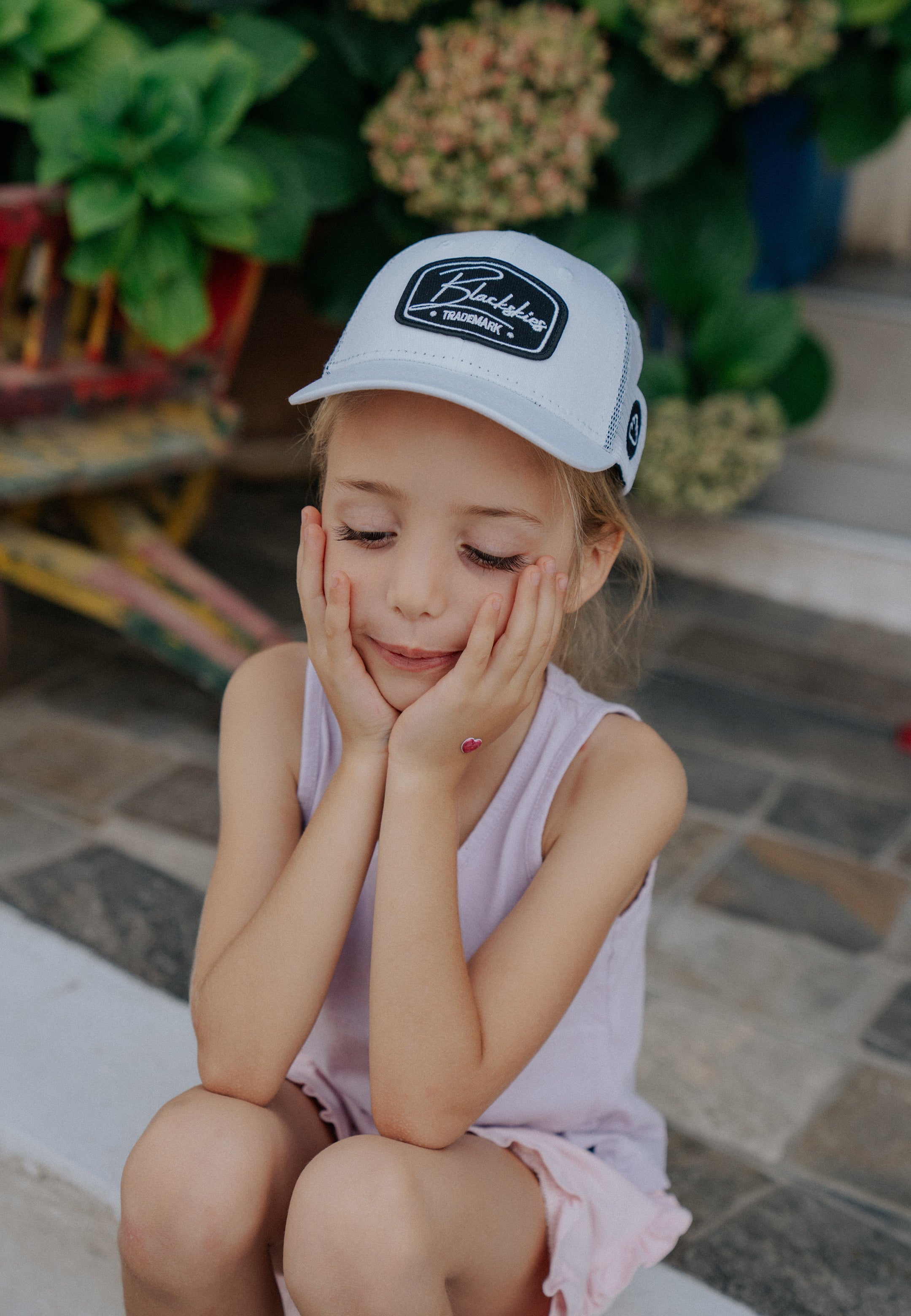 Race Baseball Cap Kids White