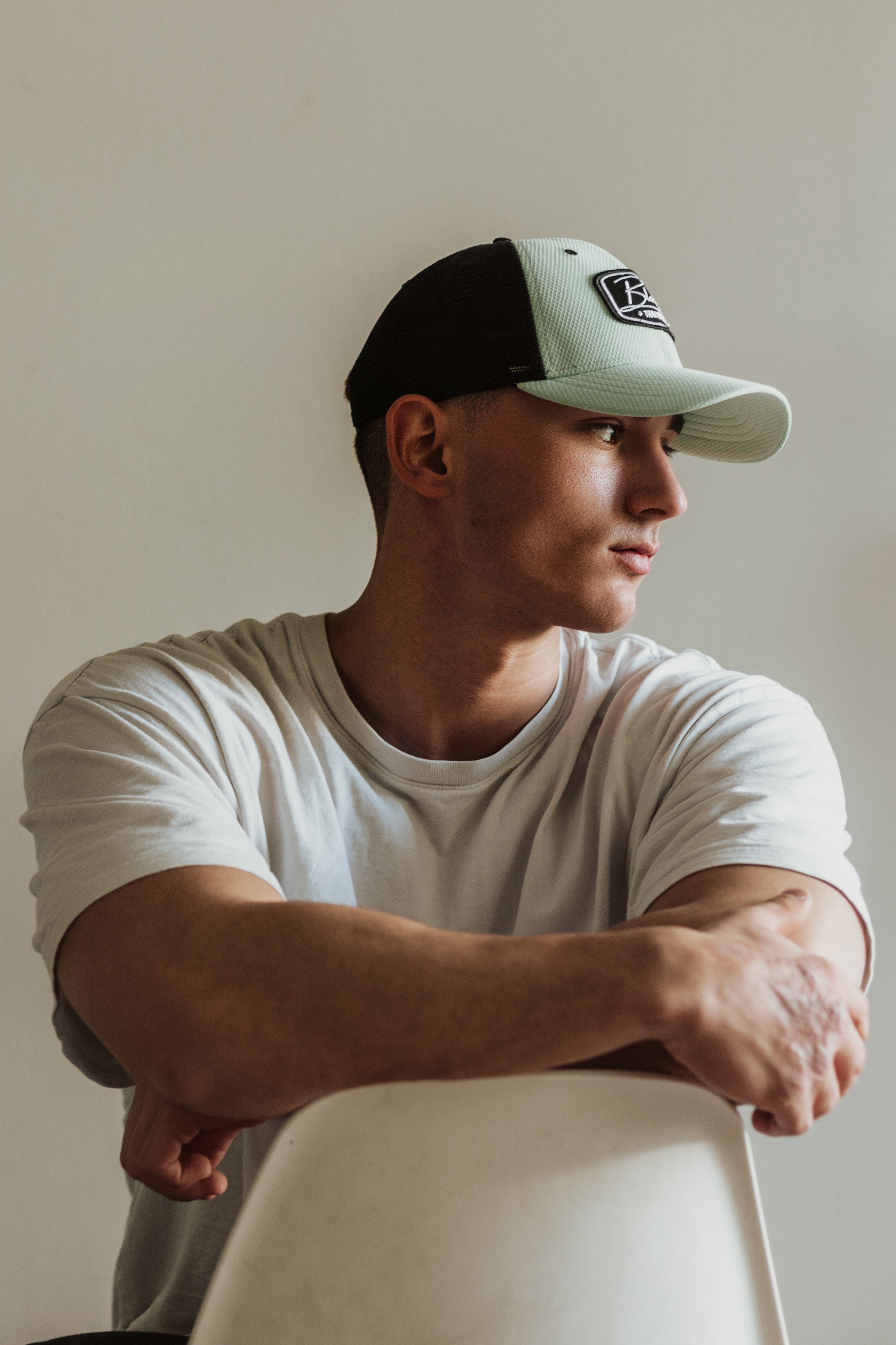 Blackskies-Race-Baseball-Cap-Mint-Black-Model-2