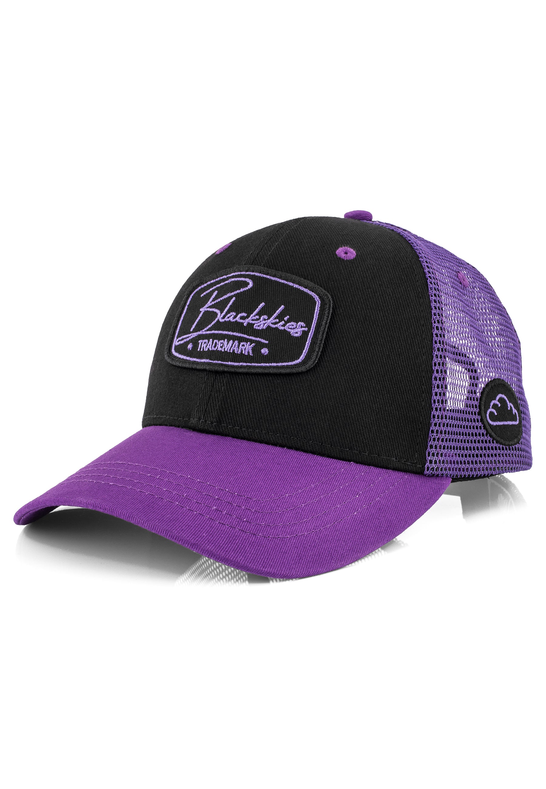Blackskies-Race-Baseball-Cap-Trucker-Mesh-Mens-Womens-Lilac-Black-2