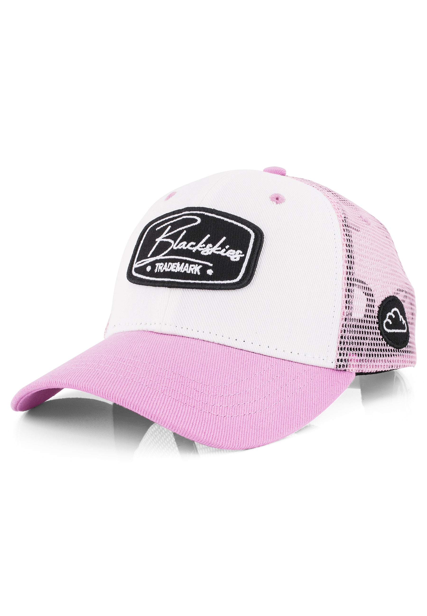Blackskies-Race-Baseball-Cap-Trucker-Mesh-White-Pink-2