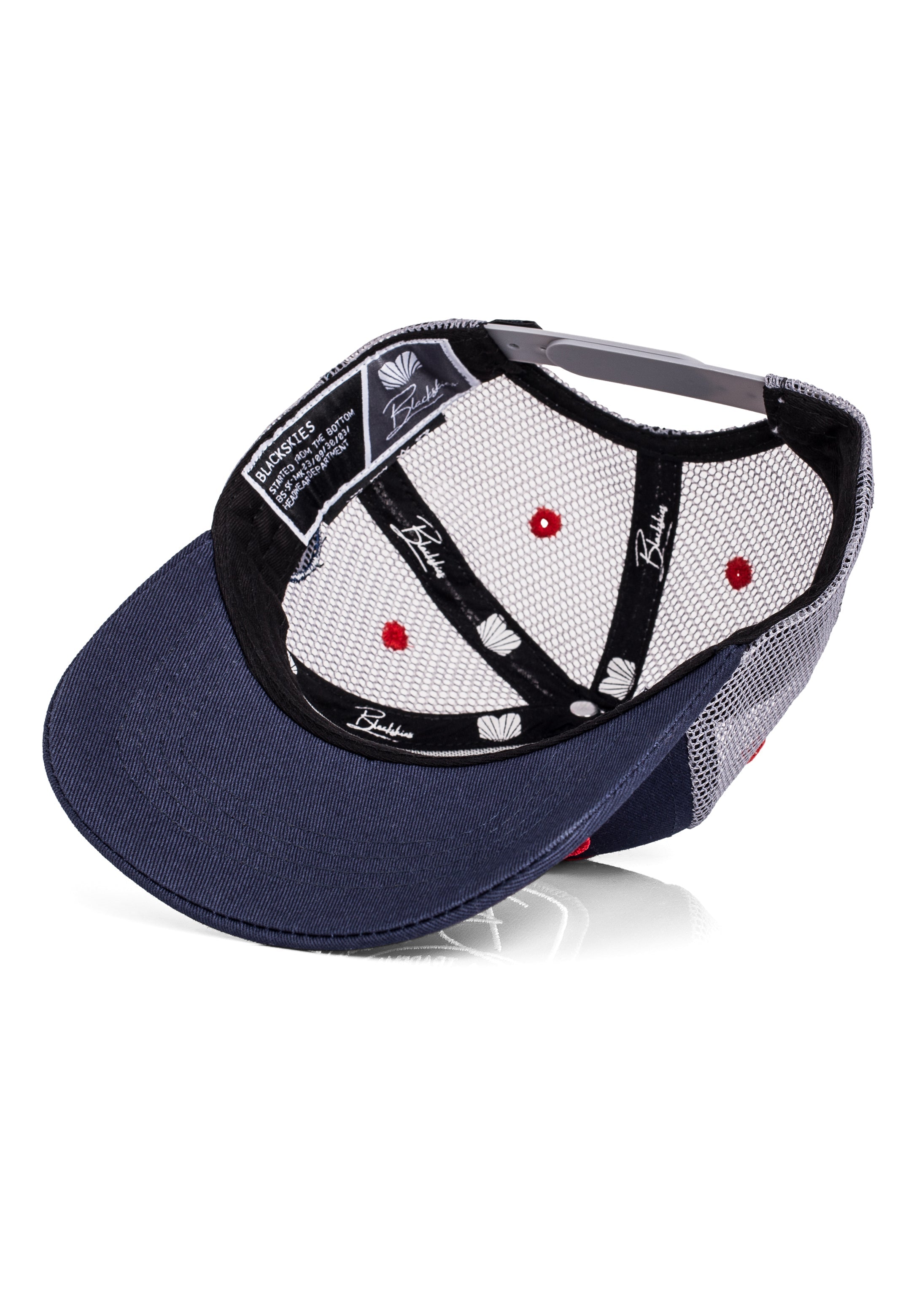 Blackskies-Race-Baseball-Kids-Cap-Navy-Grey-Red-4