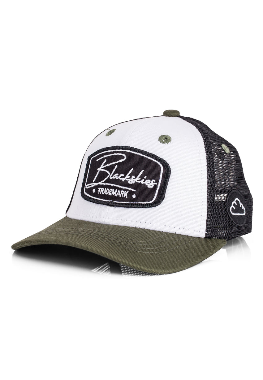 Blackskies-Race-Baseball-Kids-Cap-Olive-Black-2