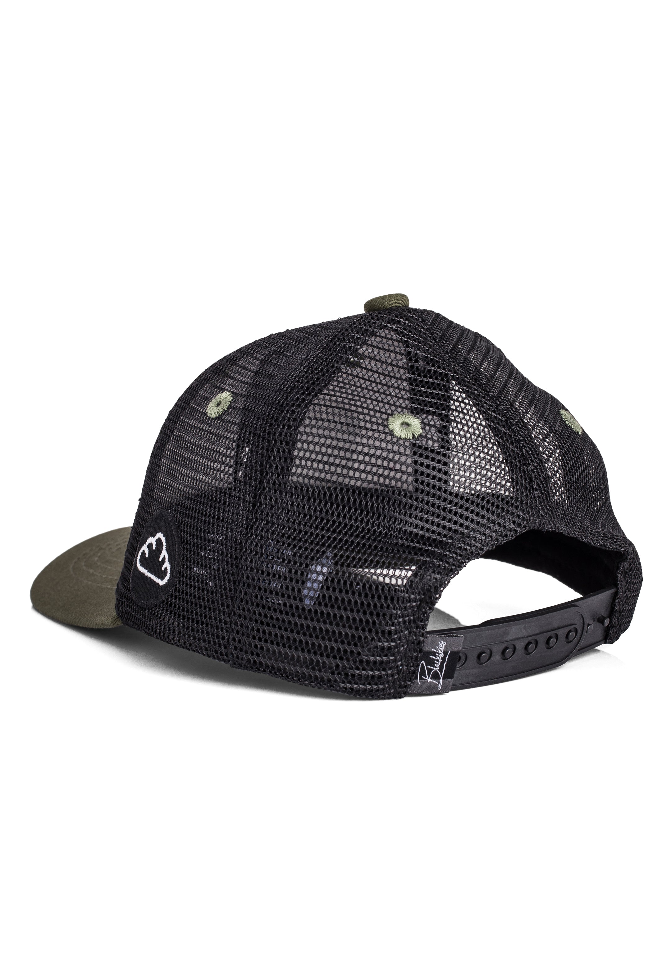 Blackskies-Race-Baseball-Kids-Cap-Olive-Black-3